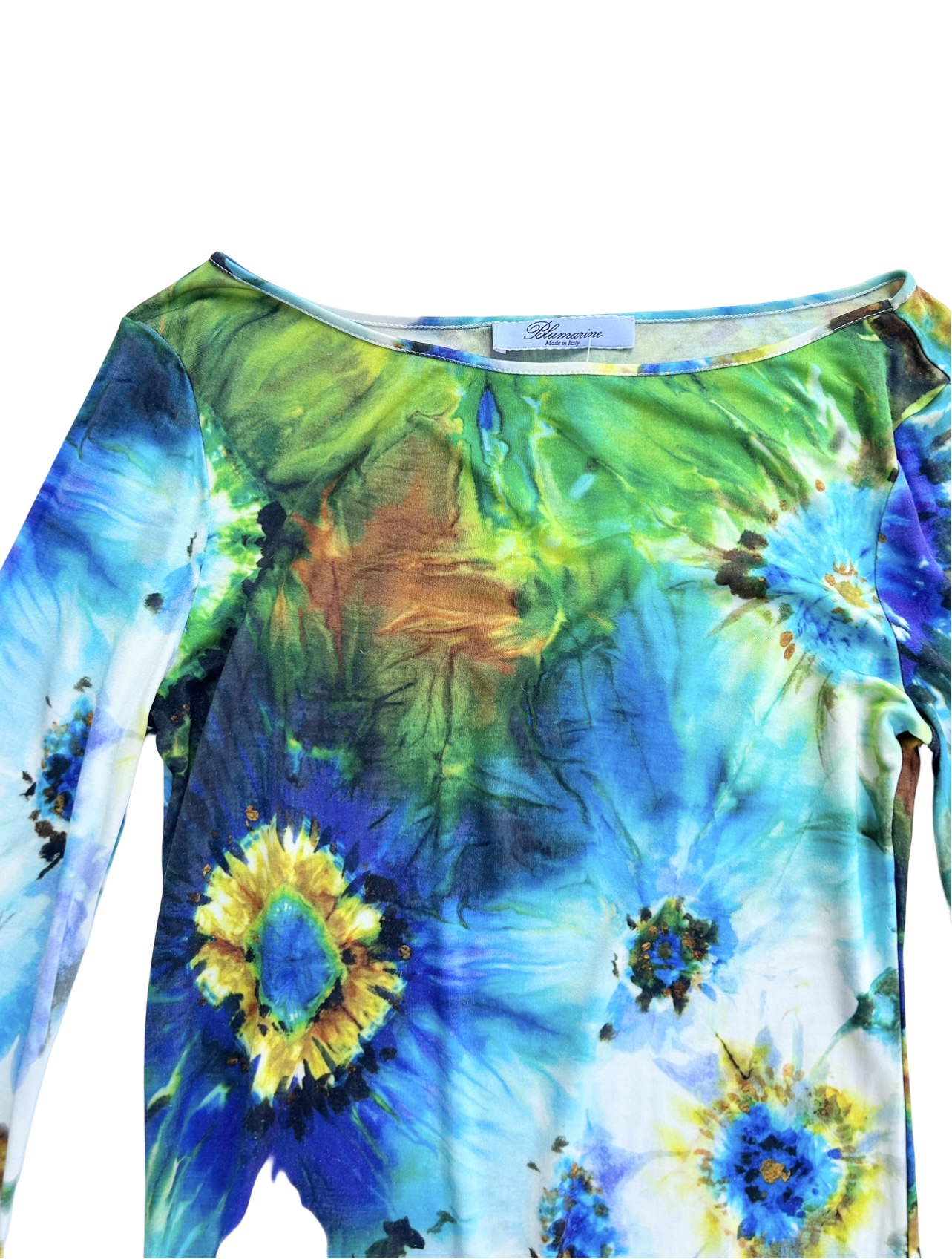 Bluemarine flower bomb silk dress