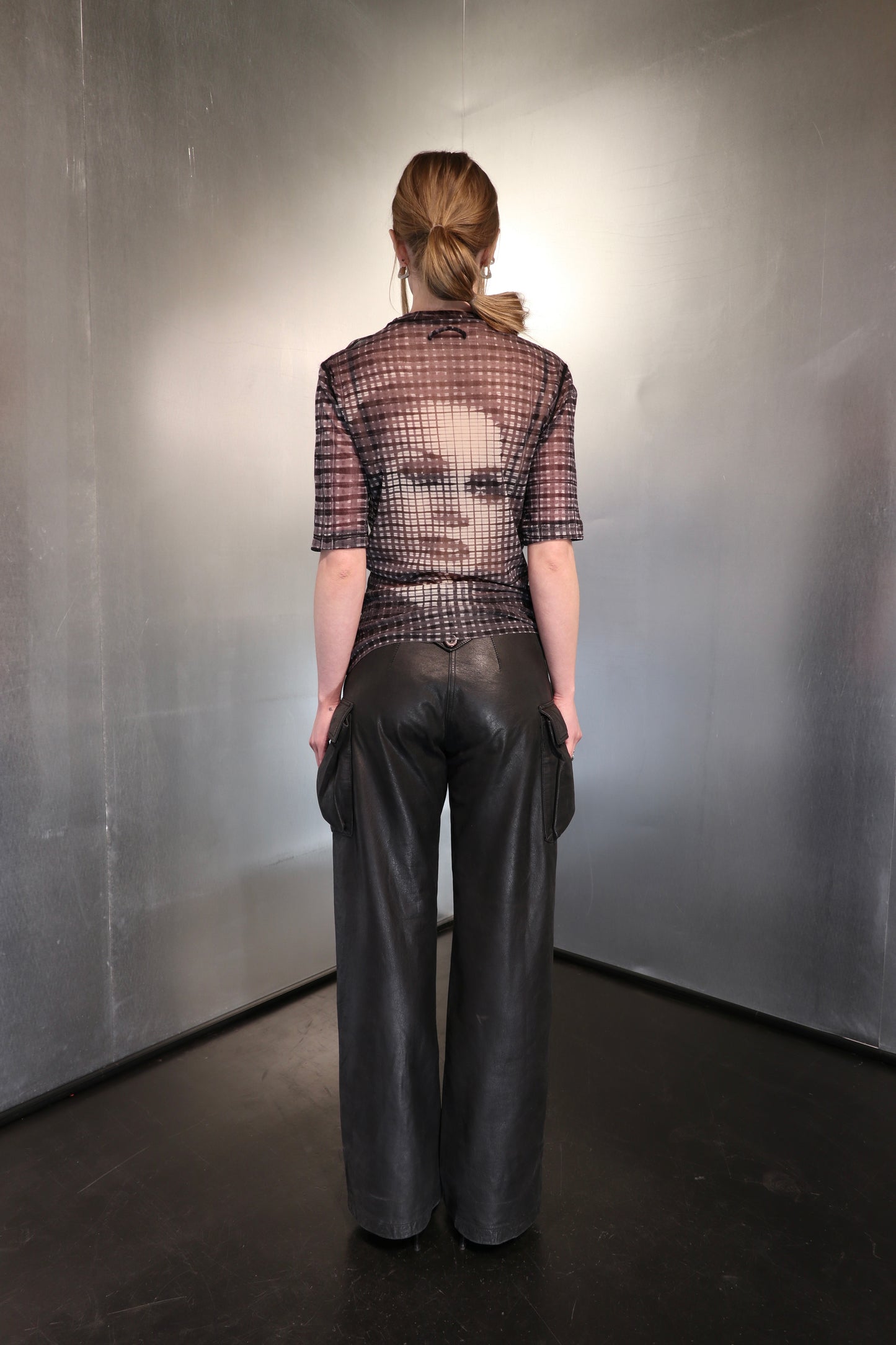 Gaultier Maille Femme Early 2000's Optical Portrait Top