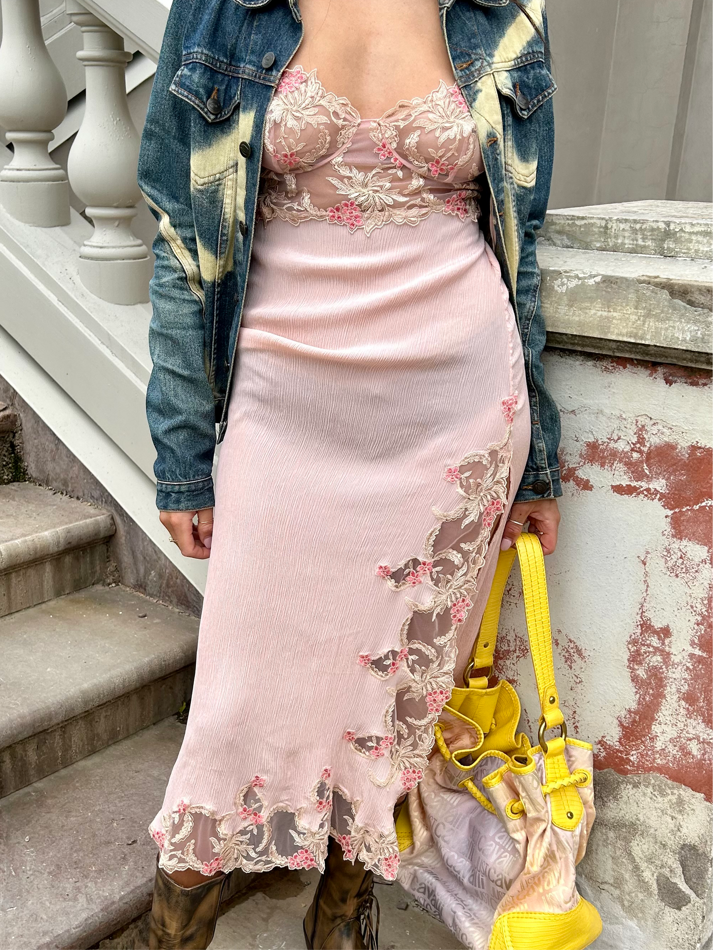 La Perla pink lace dress