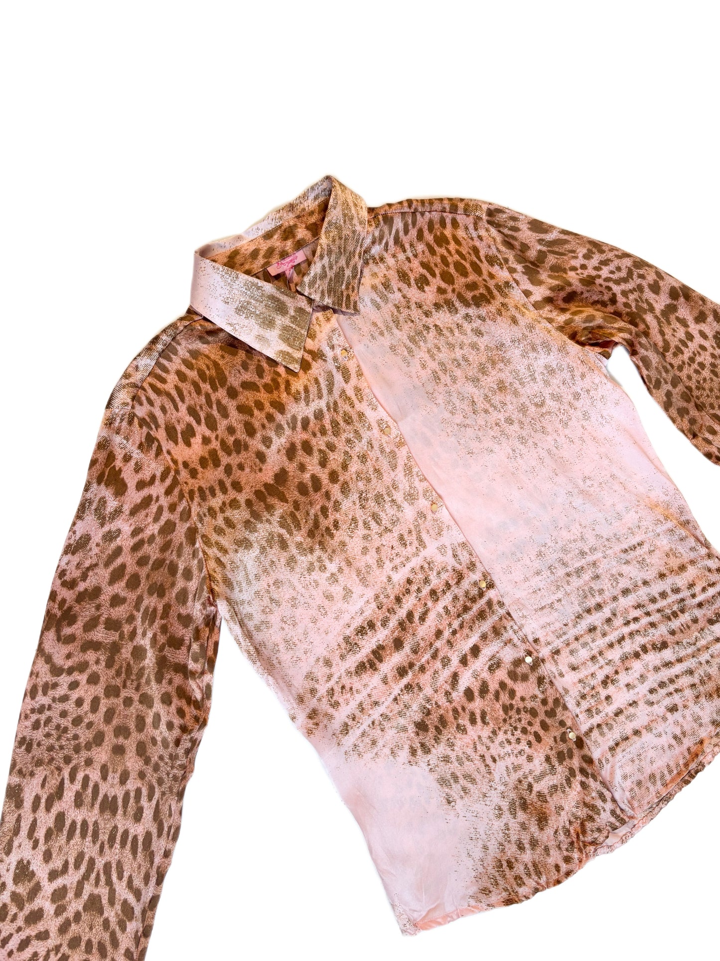 Roberto Cavalli Angels 2002 Leopard Blouse