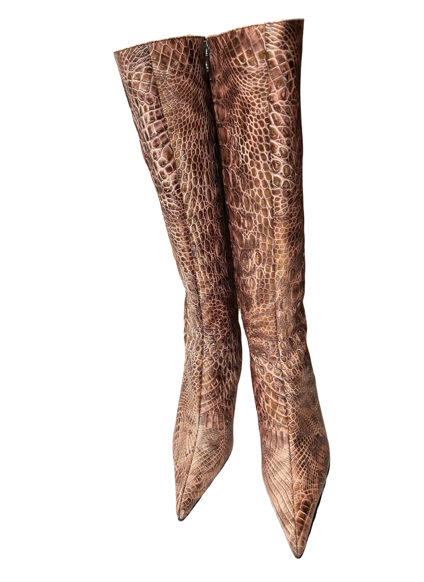 ETRO bronzed pink high boots