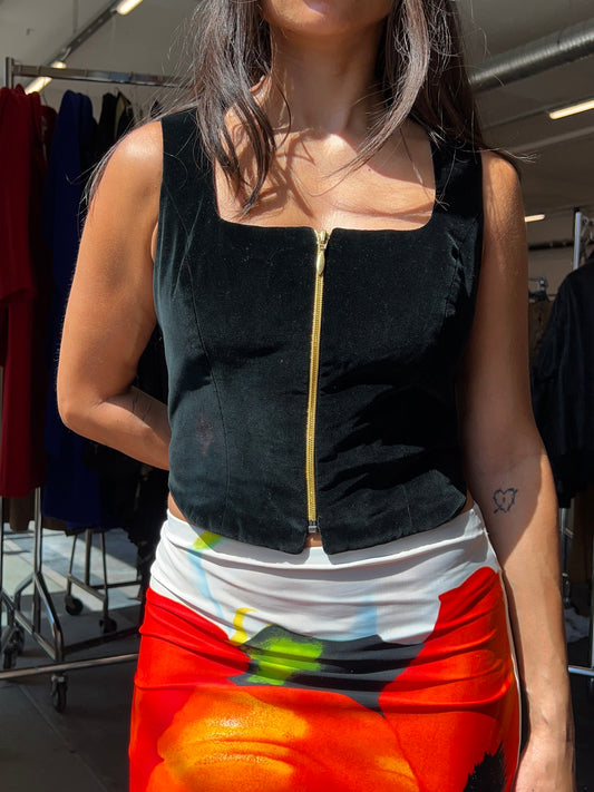 KENZO velvet corset vest