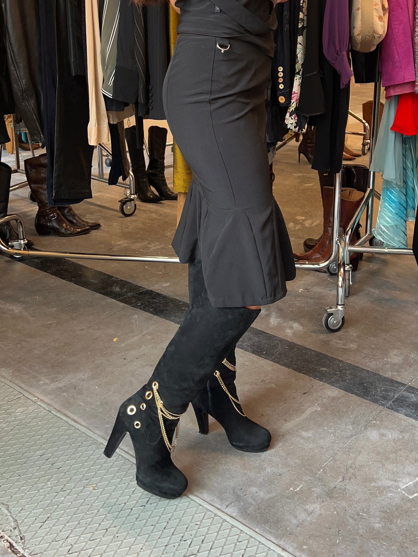 MOSCHINO punk core buckle dress