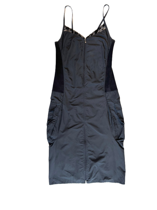 Black Sleeveless Zip Up Dress ( SÅLD TILL LOLA?