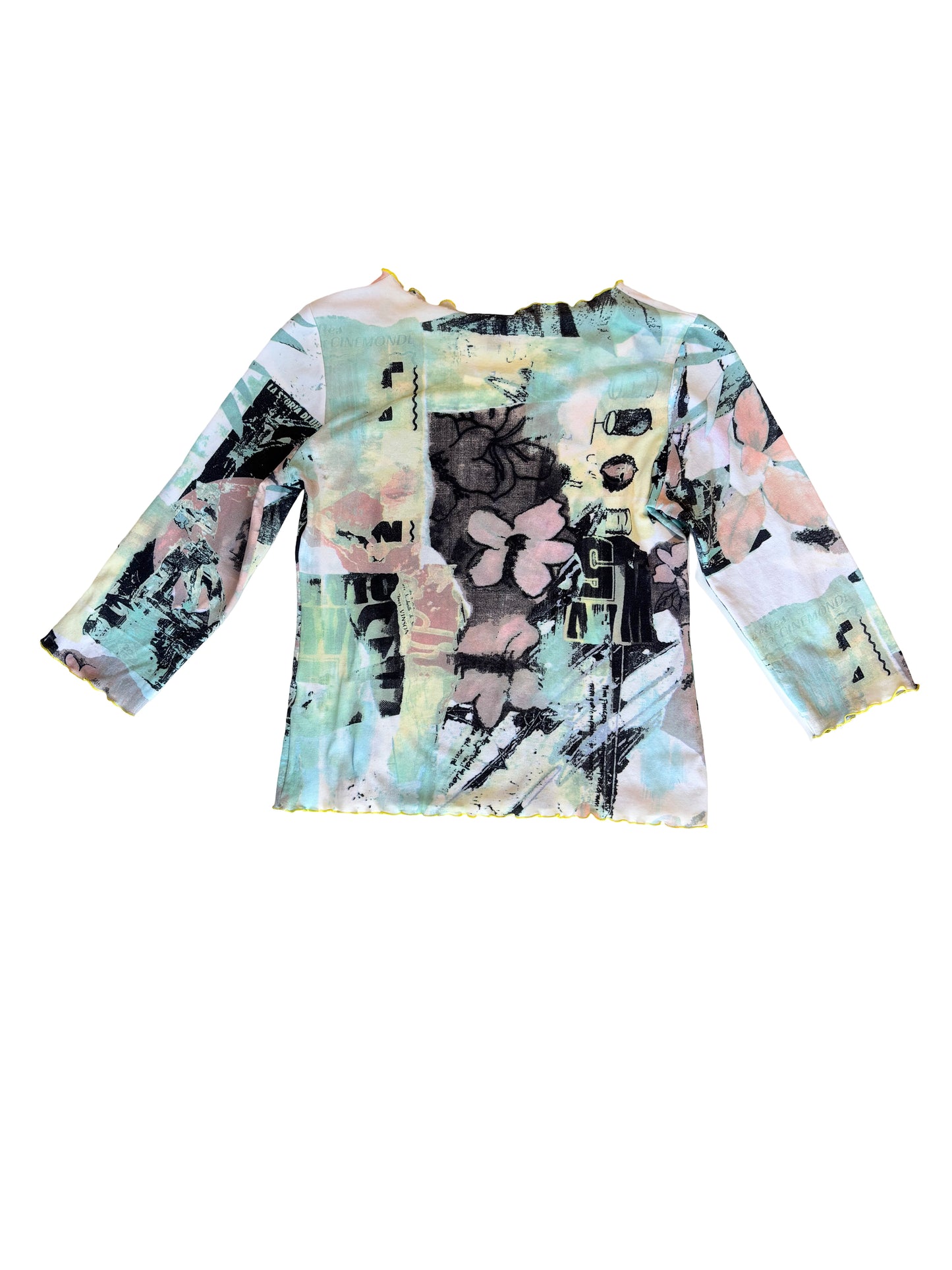 Les Copains Mesh Top with Print