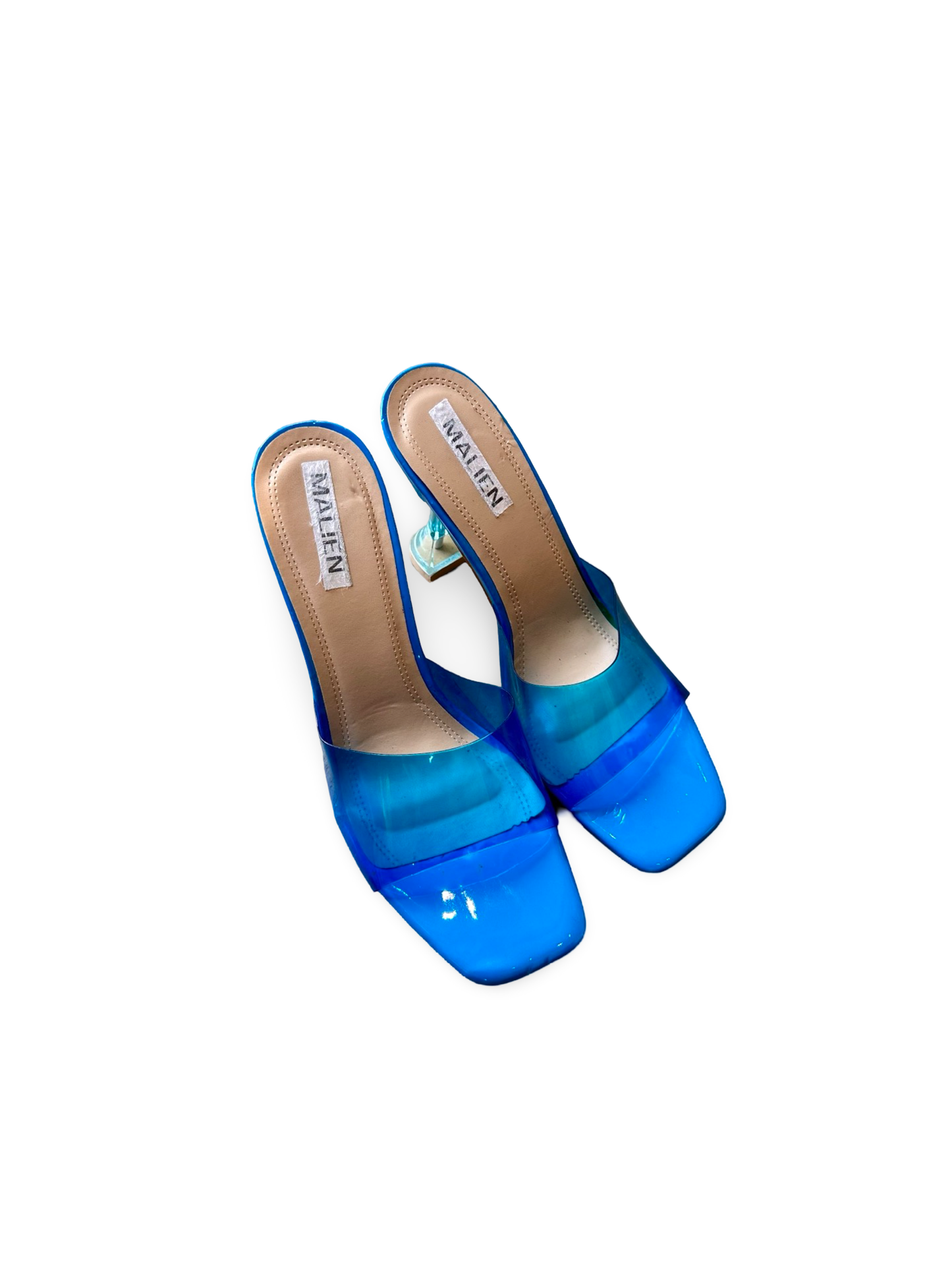 Malien Clear Blue Crystal Heels