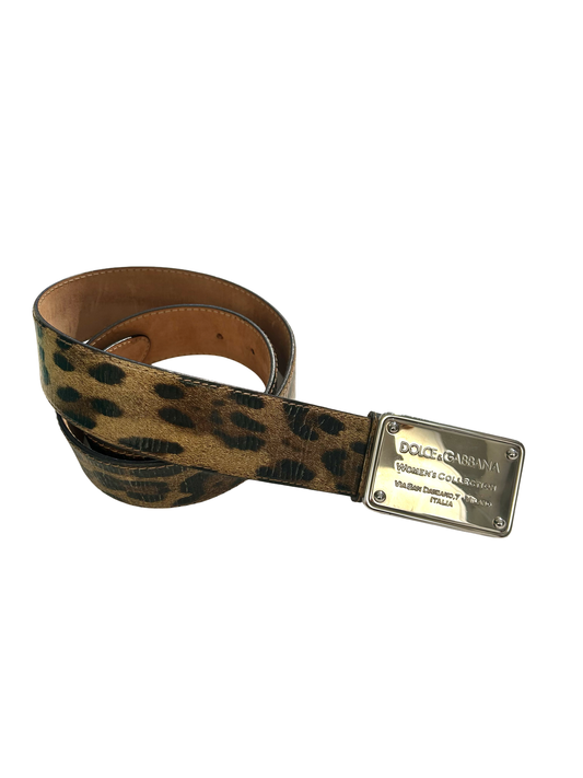 Dolce & Gabbana Cheetah-Print Belt