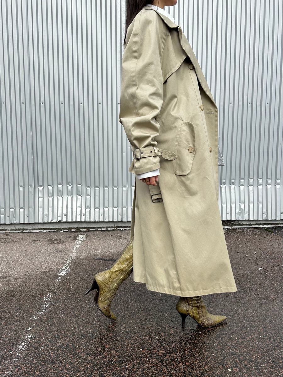 イヴ・サンローラン　コート　ヴィンテージ Vintage x YSL Trench Coat (XL/XXL) – Decades Apart Vintage
