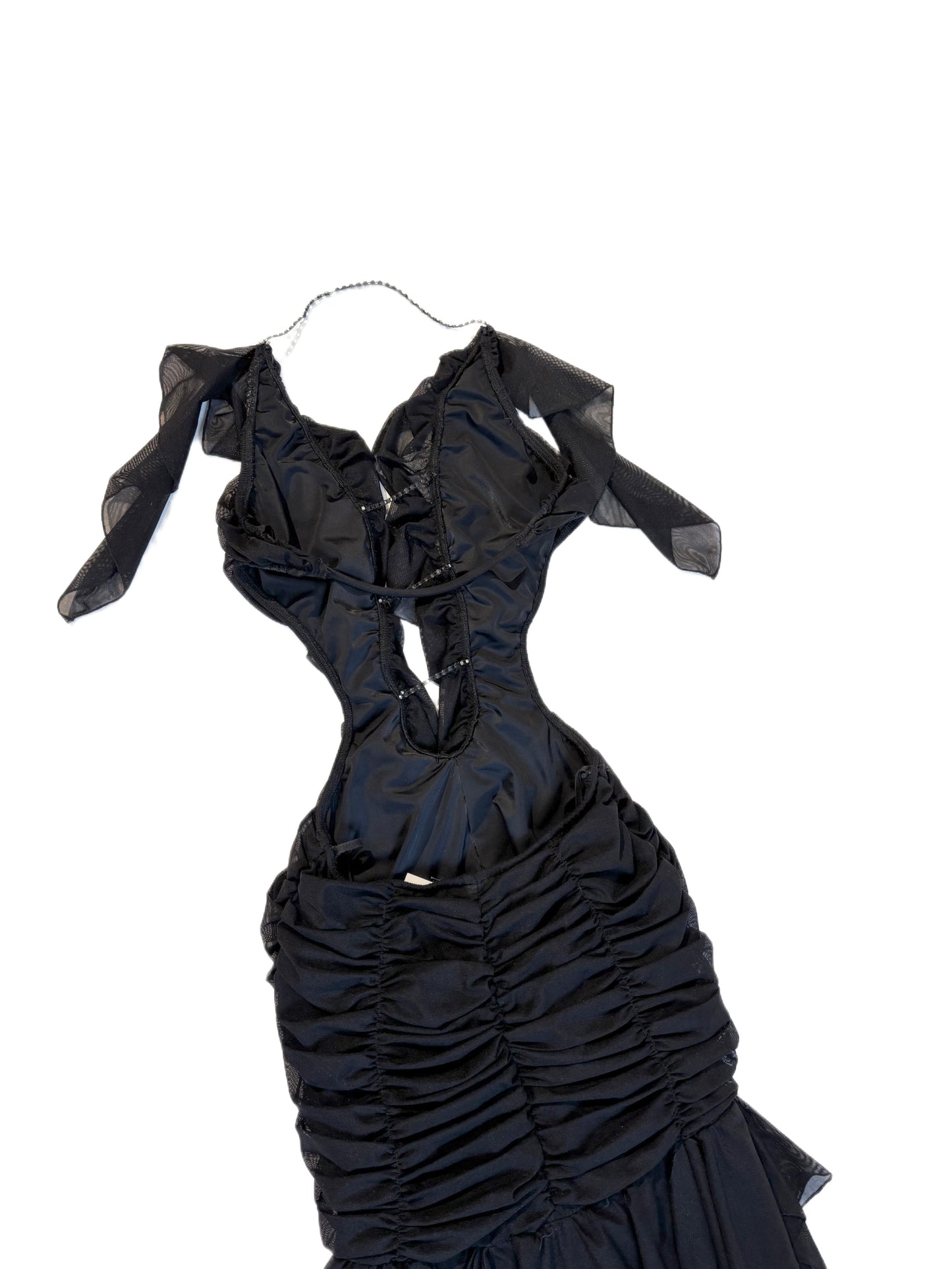 Y2K Deconstructed Ribbon Detail Dress