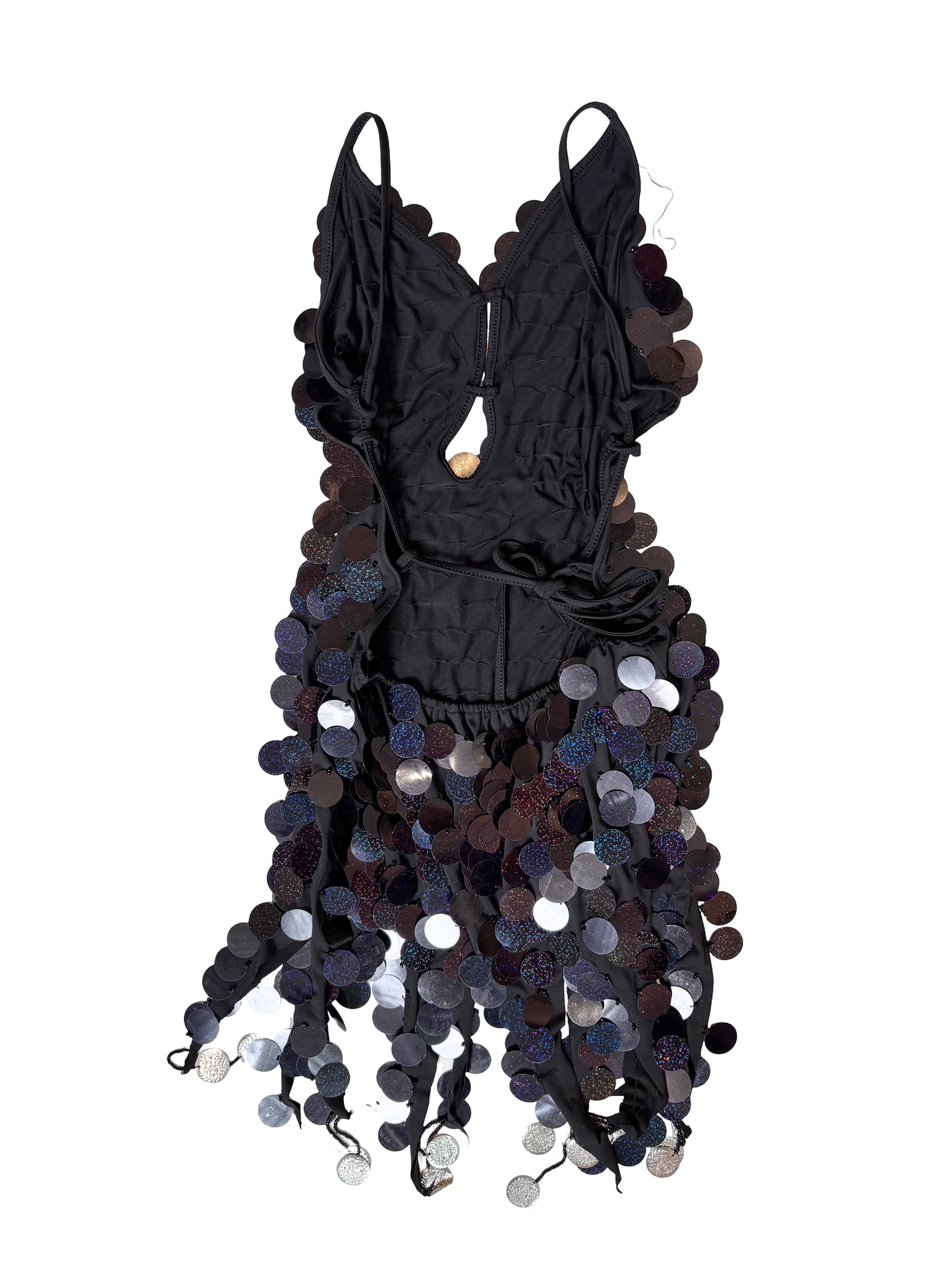 Y2K Rare Open Back Mini Sequin Dress