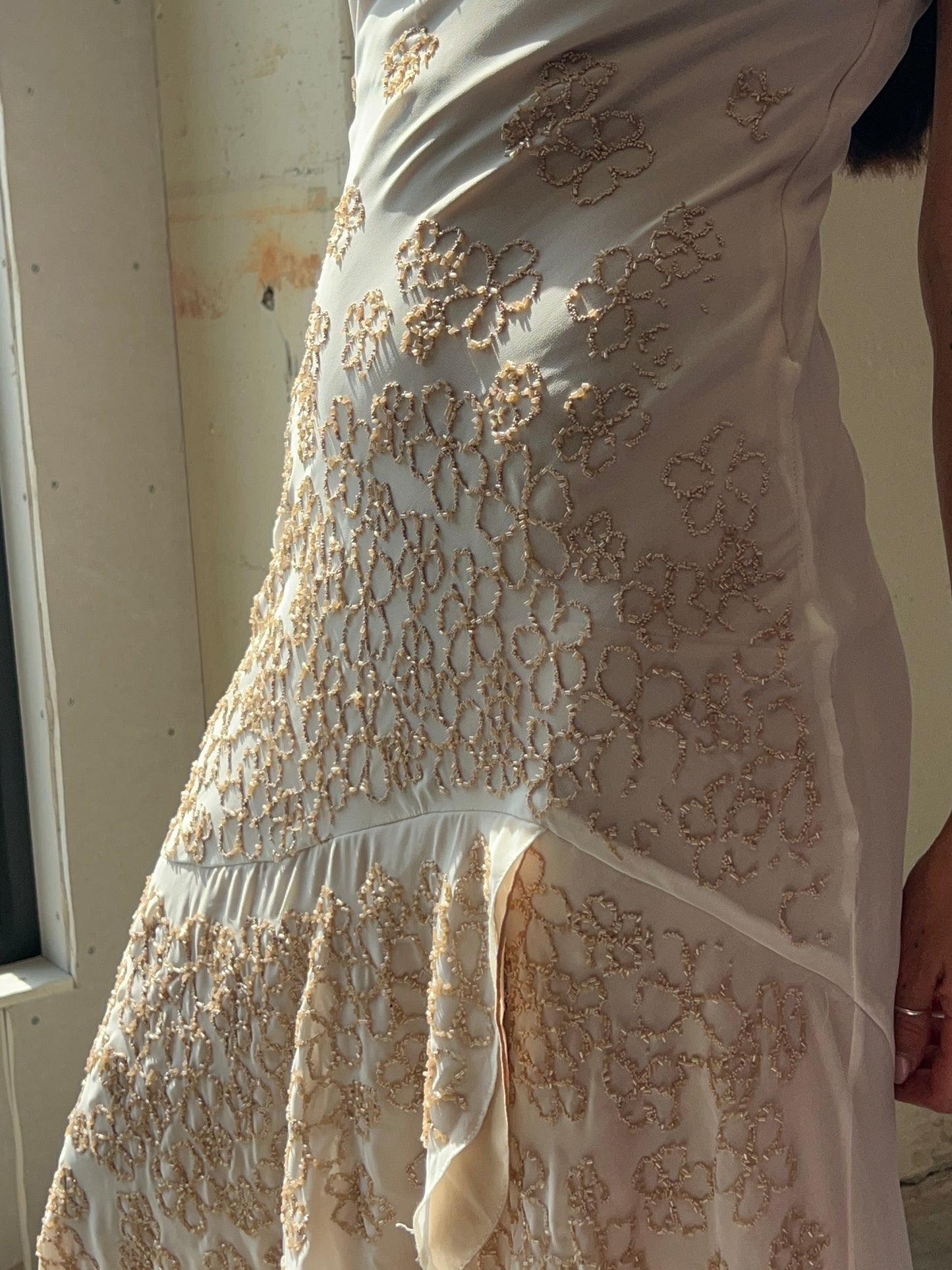 Romantic Beaded Maxi Dress 90’s
