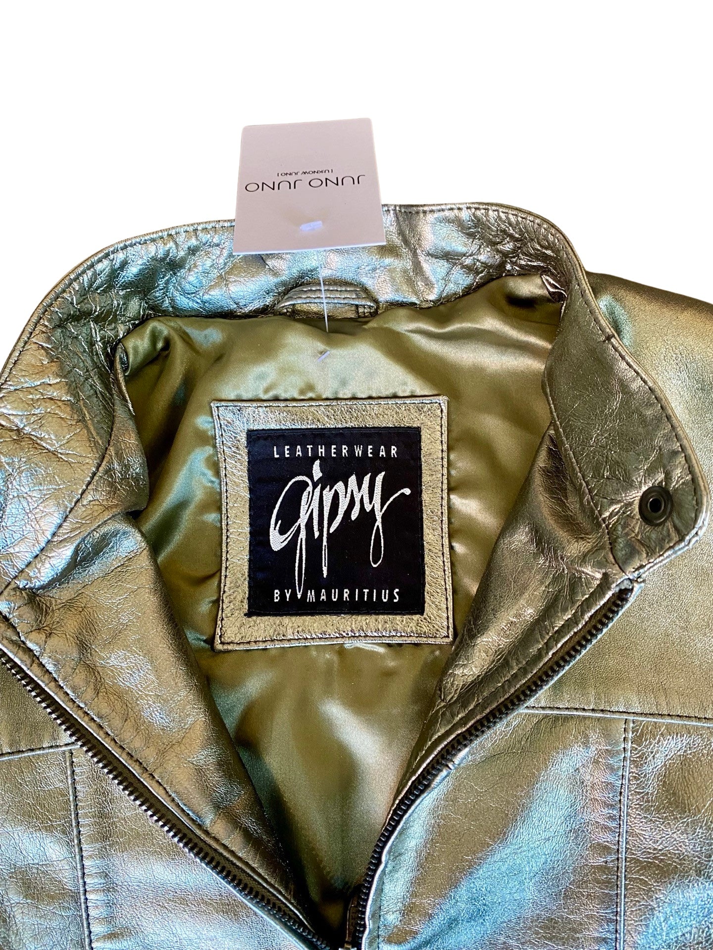 Silver Leather Jacket Y2K