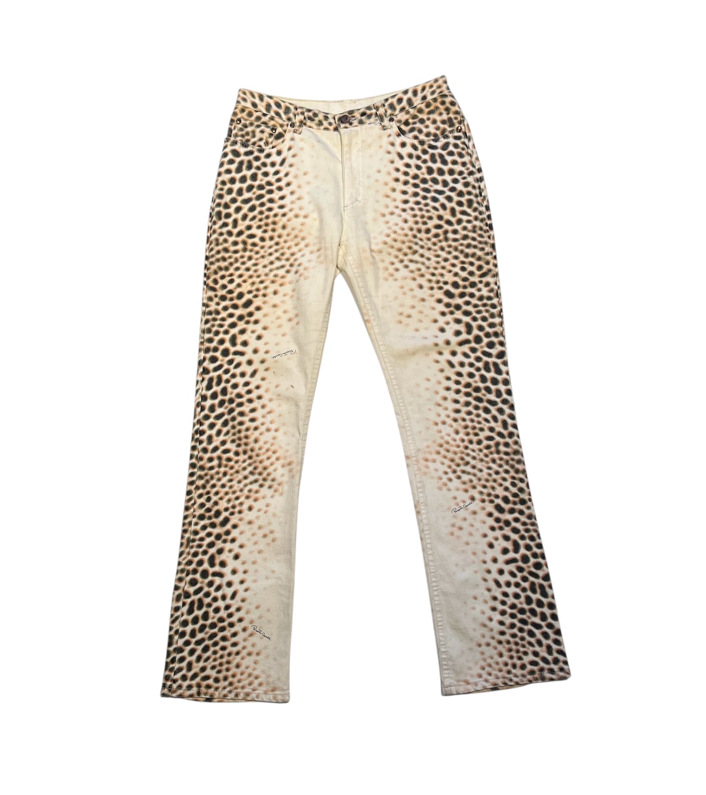 Roberto Cavalli leopard print jeans