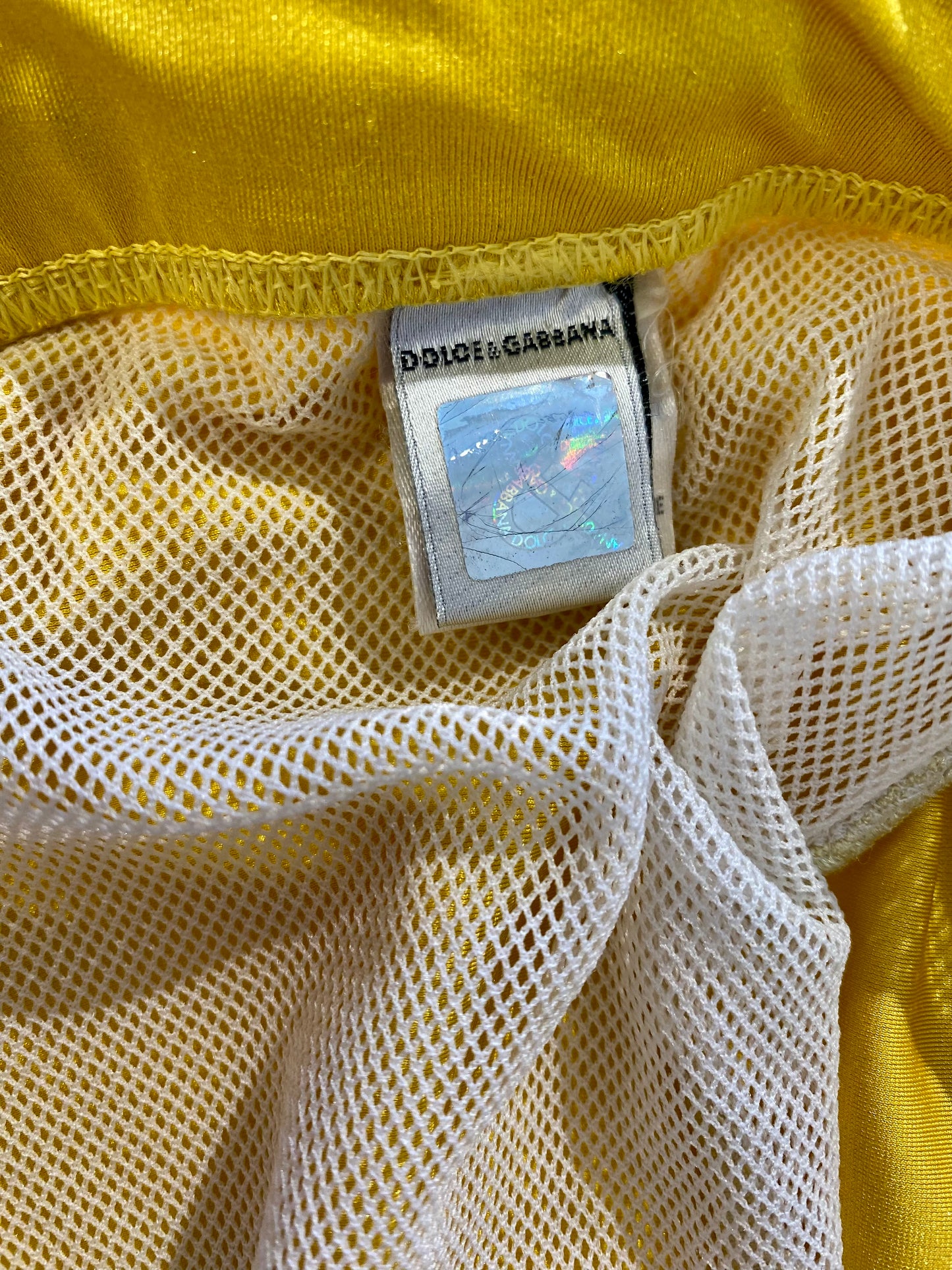 Dolce & Gabbana Yellow Swim Shorts Y2K