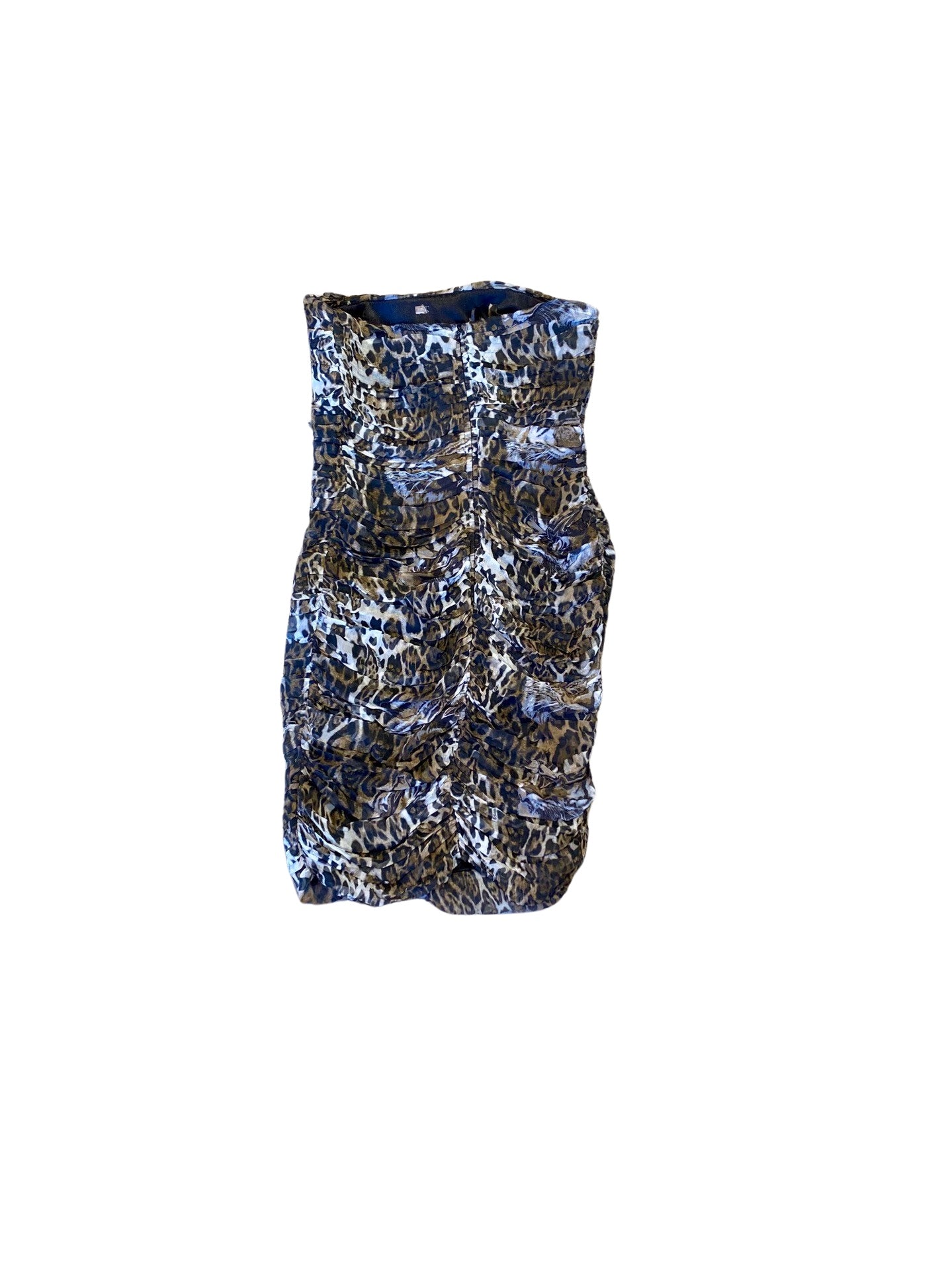 Philipp Plain Couture Tiger Tube Silk Dress Y2K