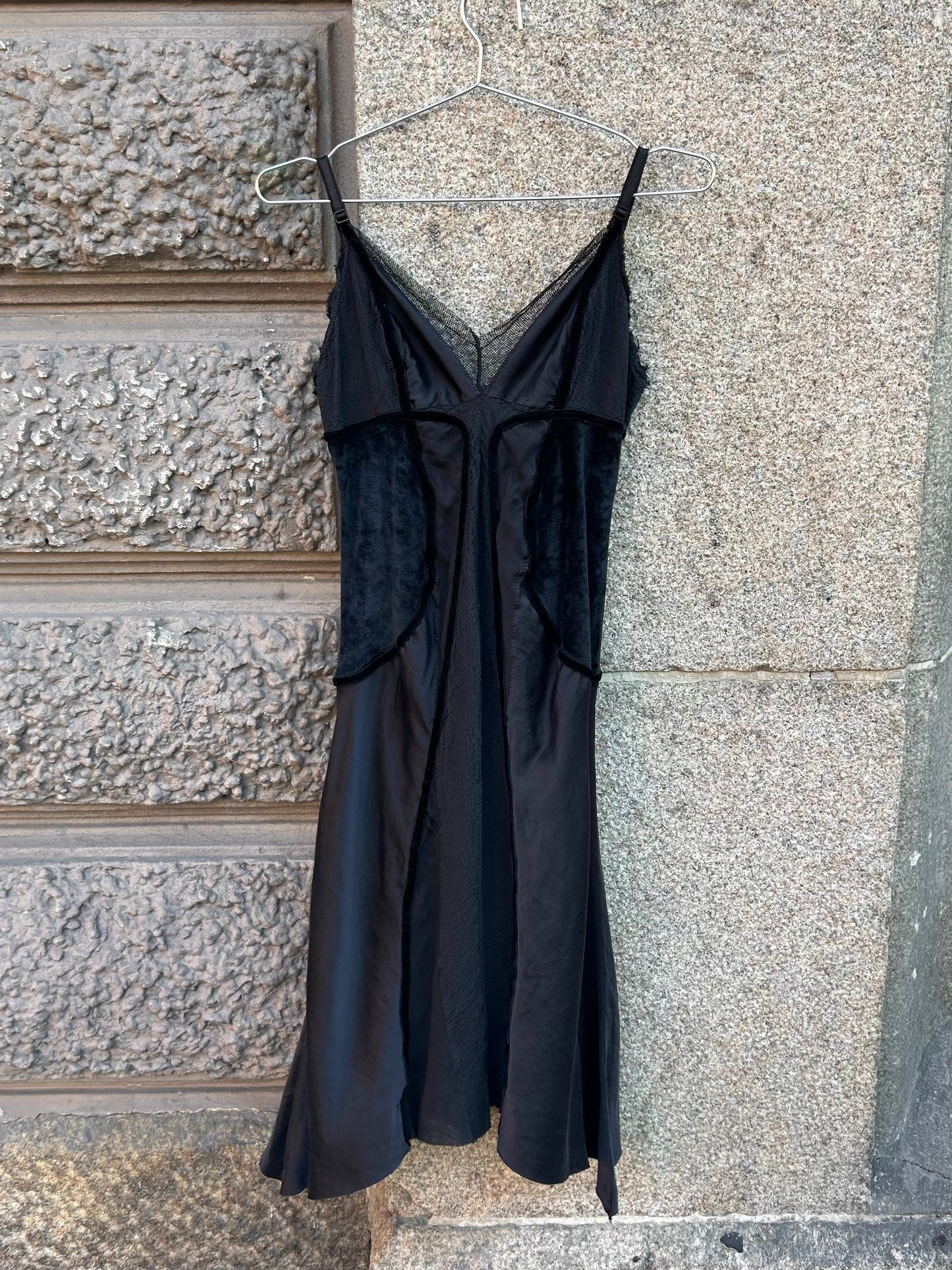 Asymmetrical silk summer dress