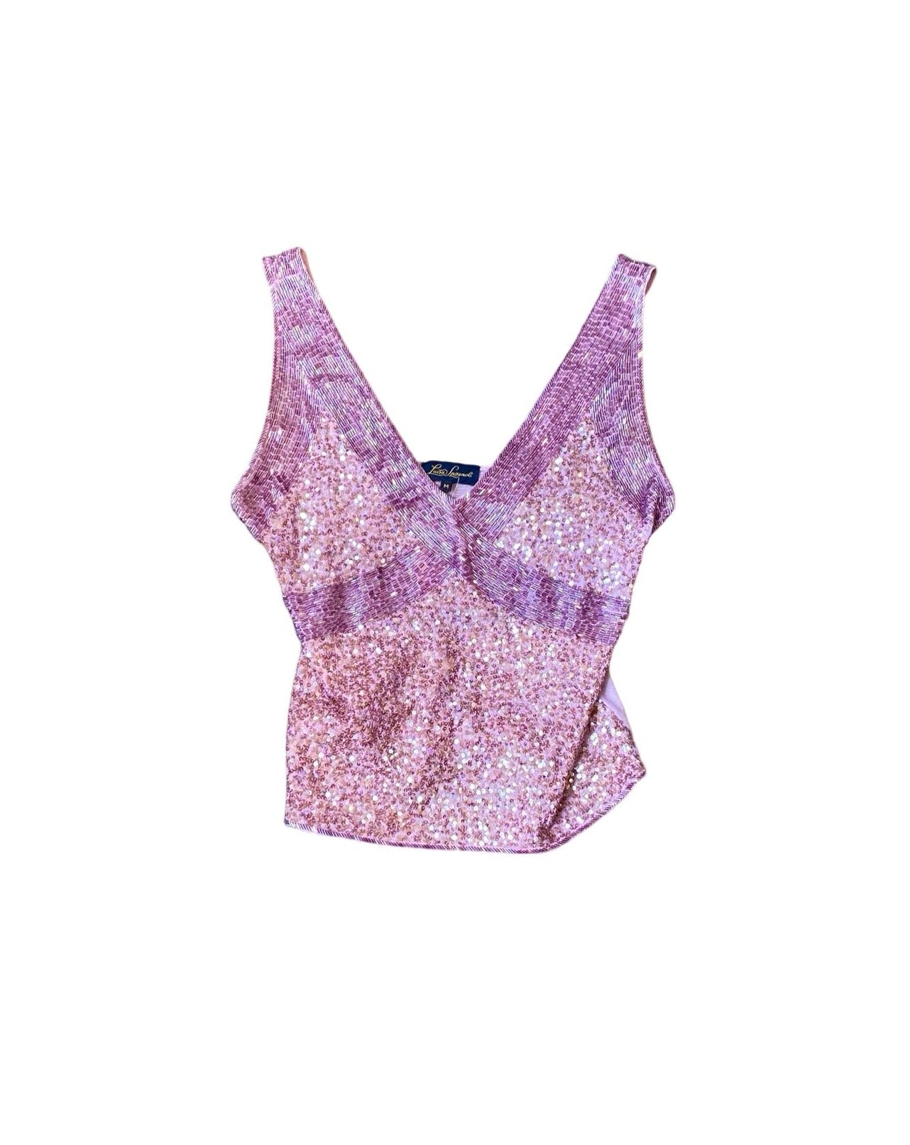 Luisa Spagnoli Lavender Sequin Top Y2K