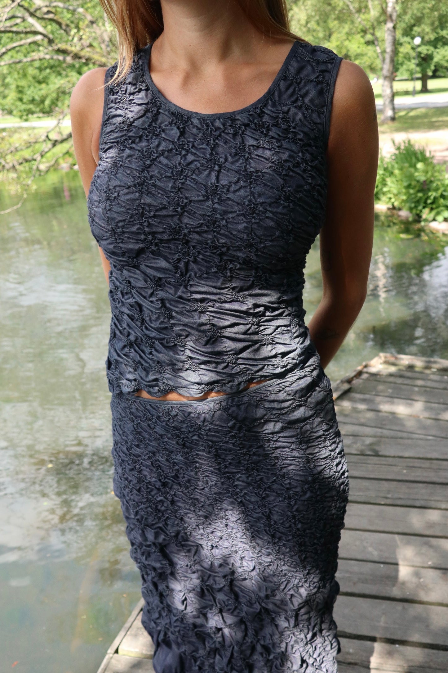 Kenzo Jeans Crinkled Set Rare Archival Y2K