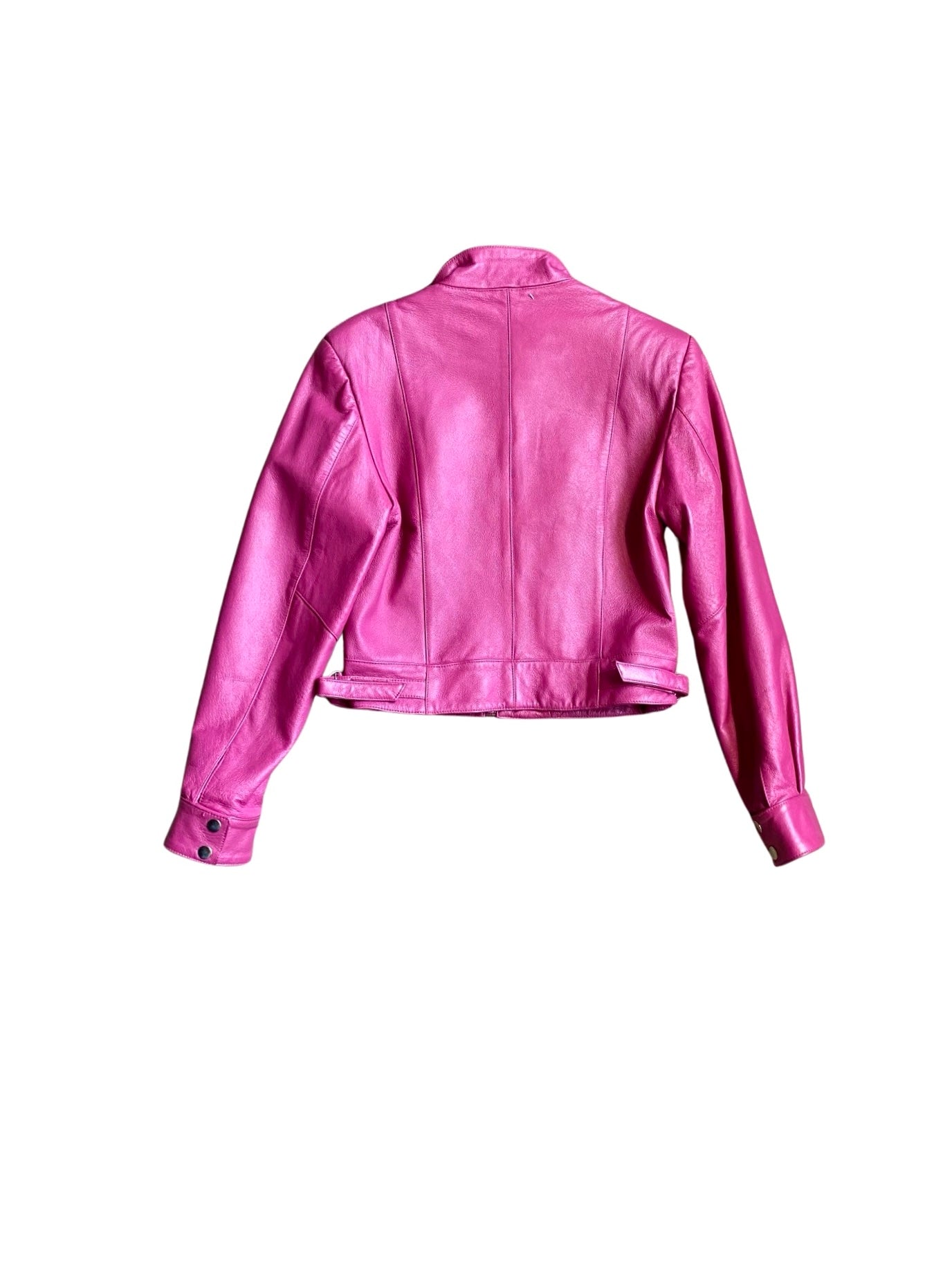 Pink Biker Leather Jacket 90's