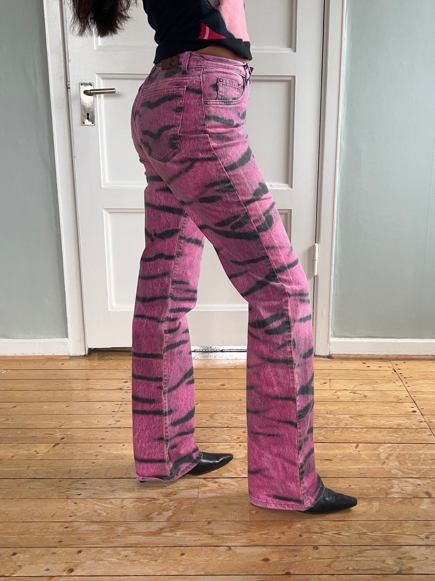 Just Cavalli Pink Zebra Jeans