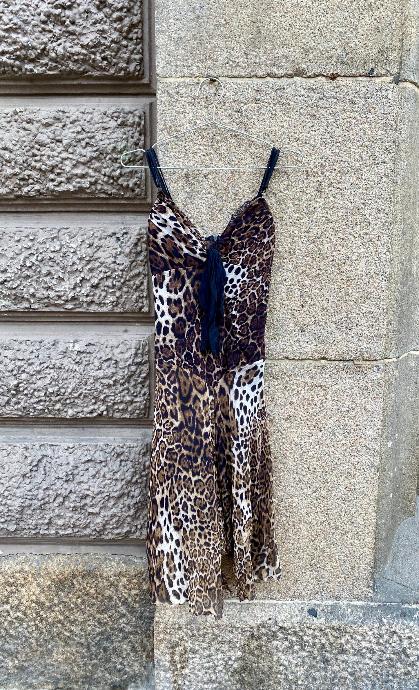 Silk Cheetah Dress Y2K