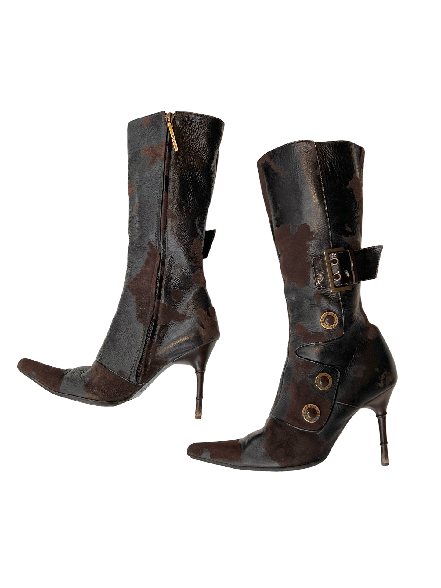 NERI Venezia cow buckle boots