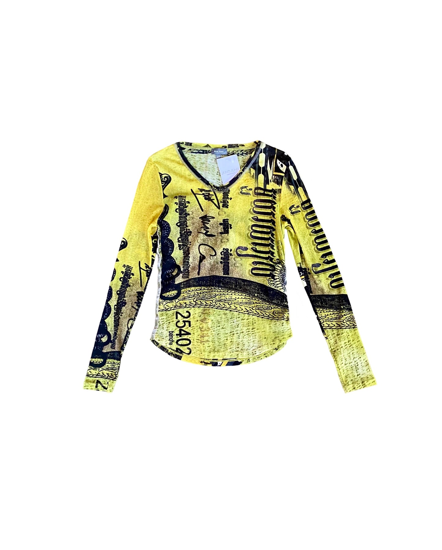 Printed Marc Aurel Mesh Top Y2K