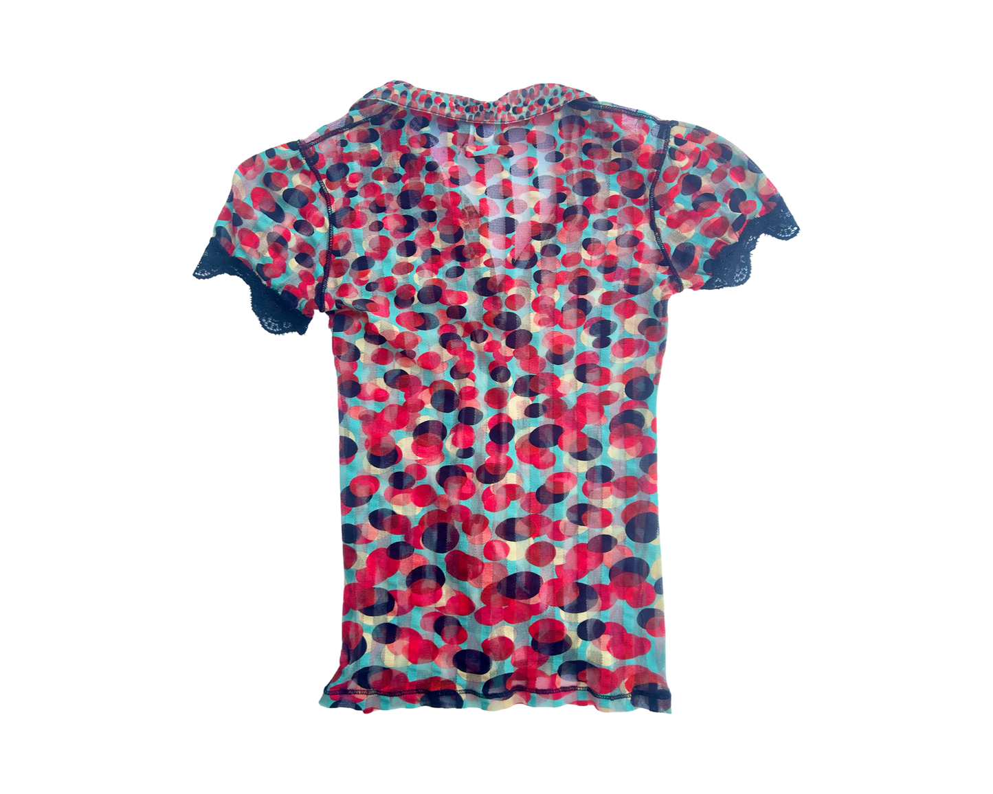 Jean Paul Gaultier polka dot mesh blouse