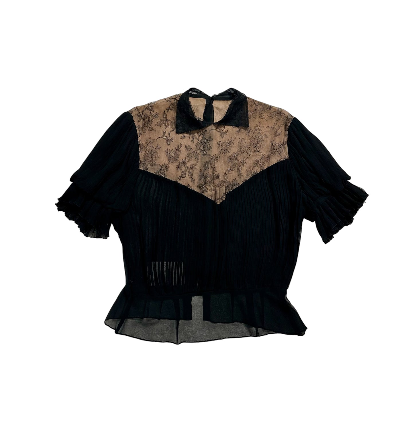 1940’s pleated silk top