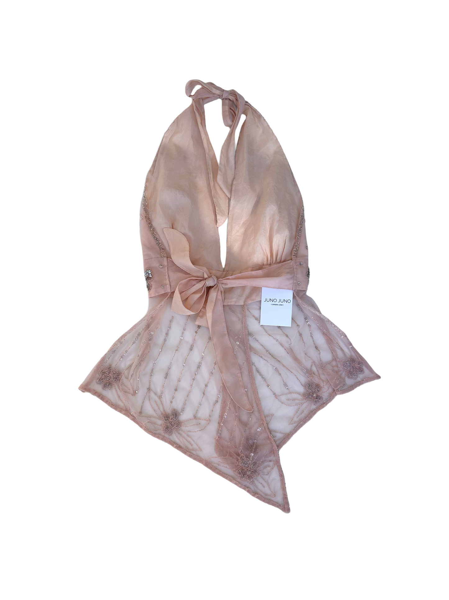 Pink halter sequin top