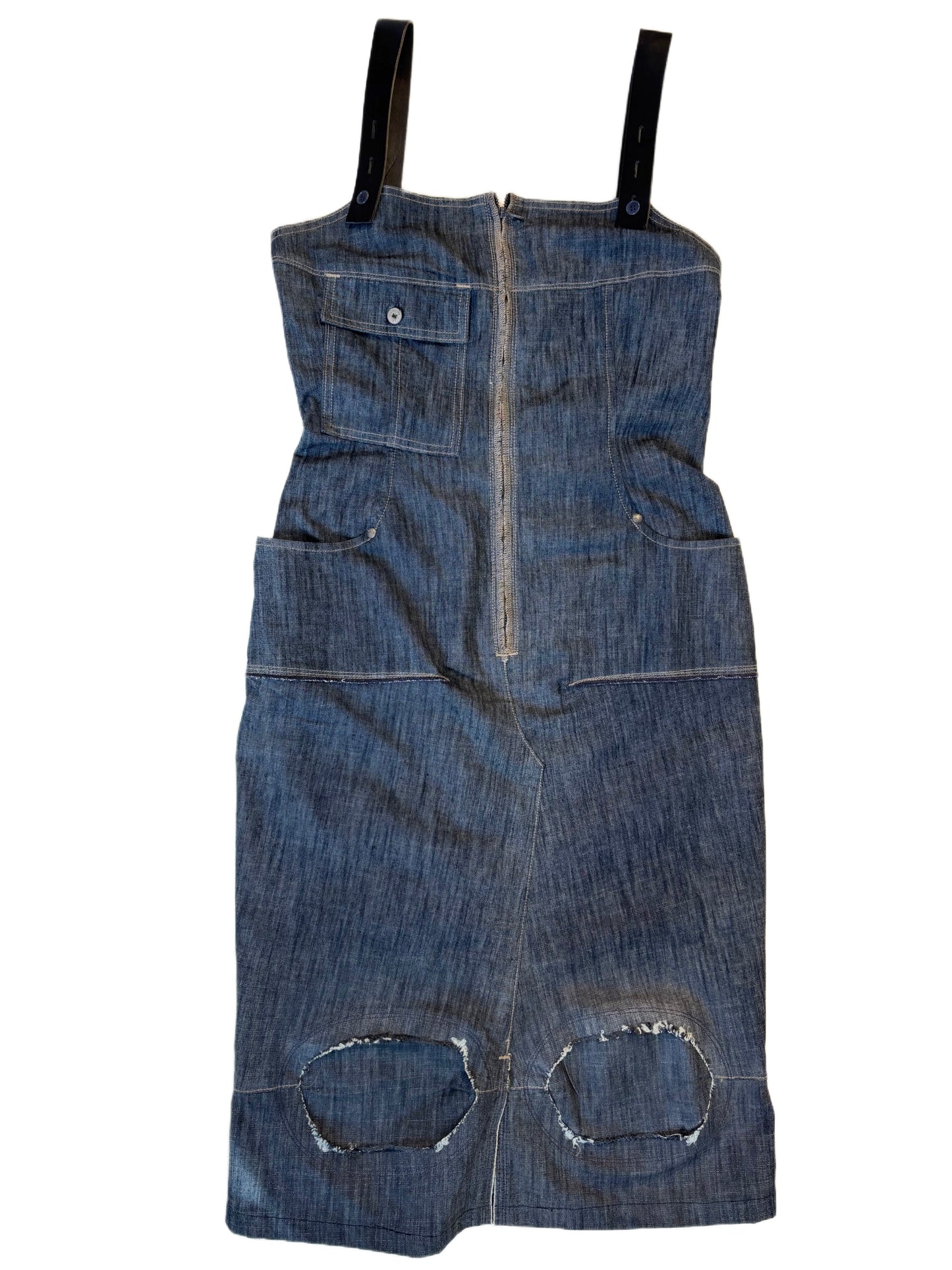 Marithé + François Girbaud Denim Pinafore Dress