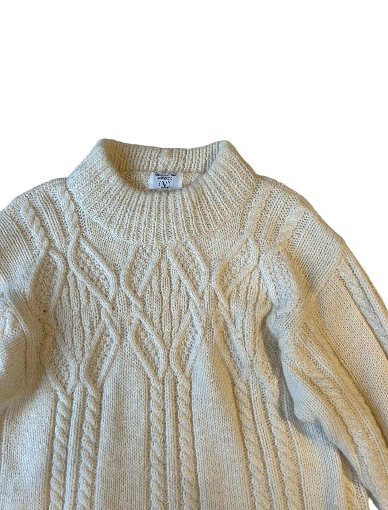 Valentino cable knit cream jumper