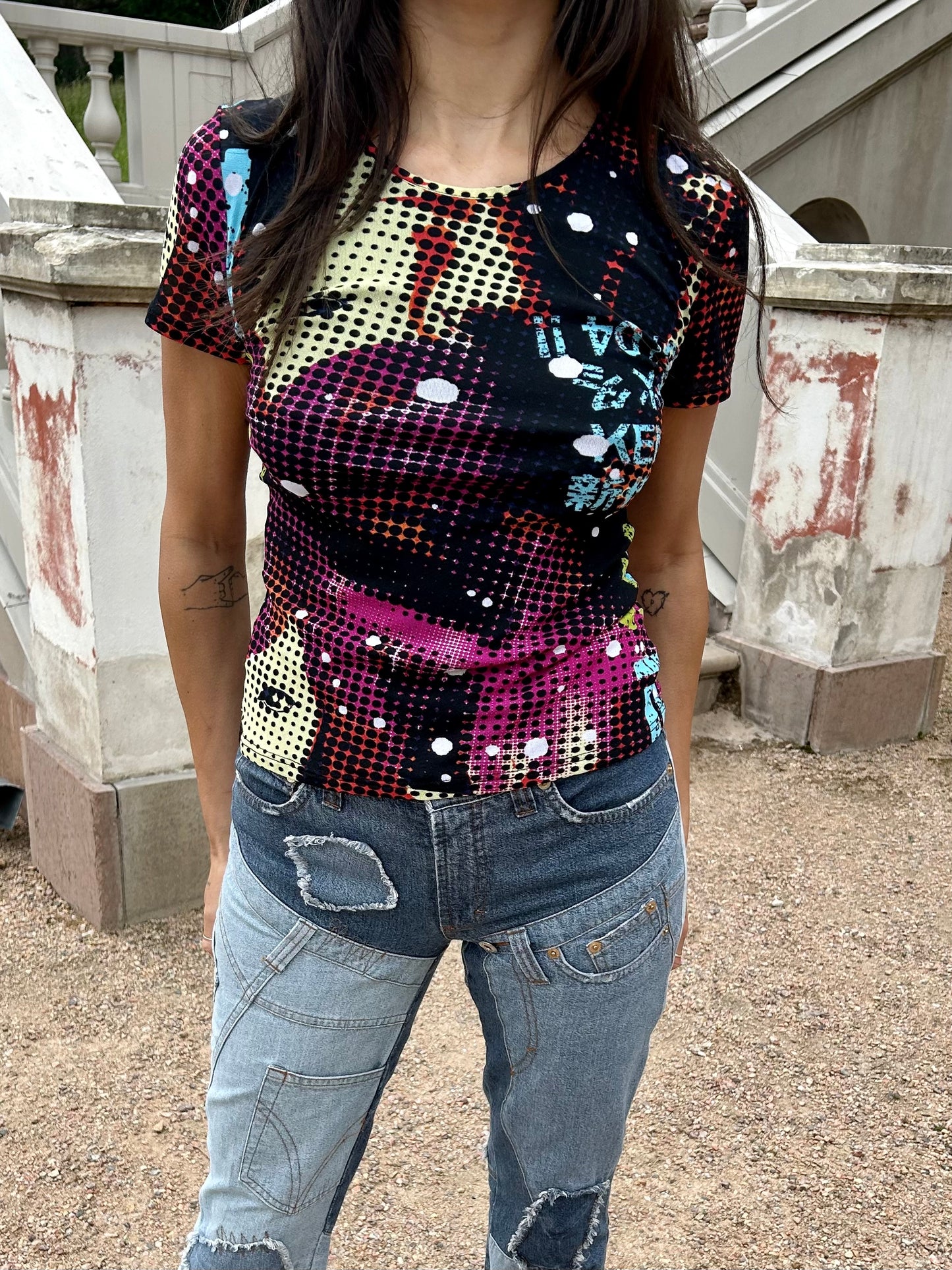 KENZO Japan pop mesh top