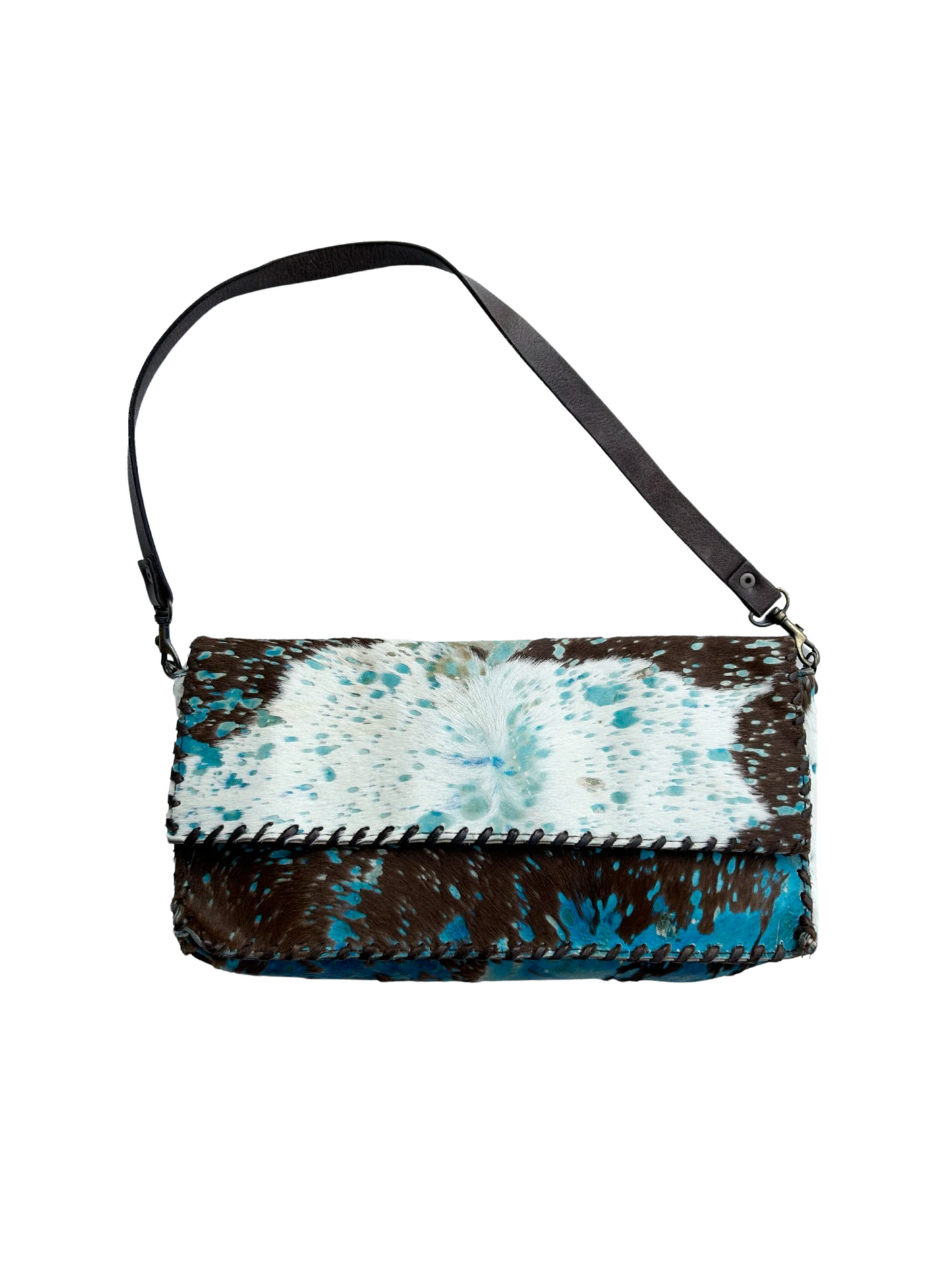 Cows skin shoulder clutch
