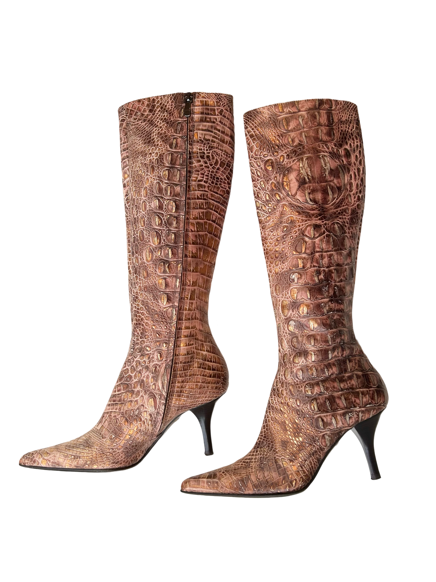 ETRO bronzed pink high boots