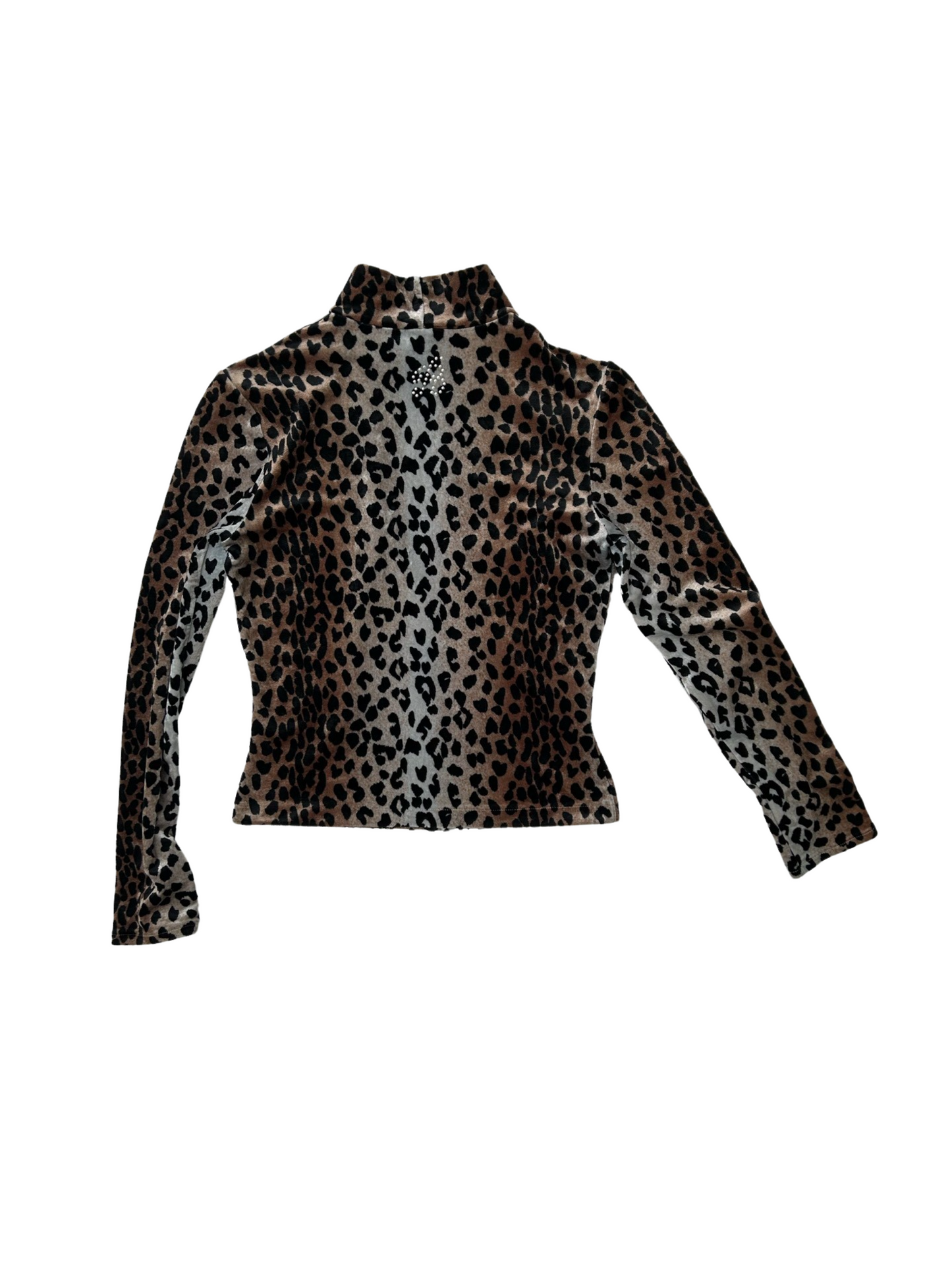 Blumarine hot velvet cheeta polo top