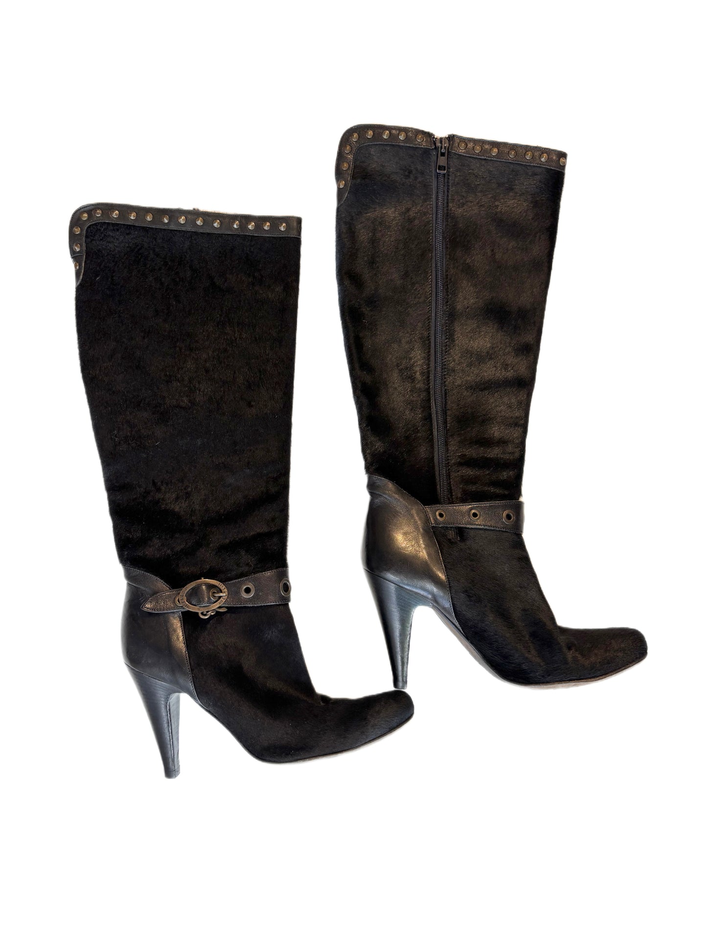 Just Cavalli Studded Ponyhair Boots