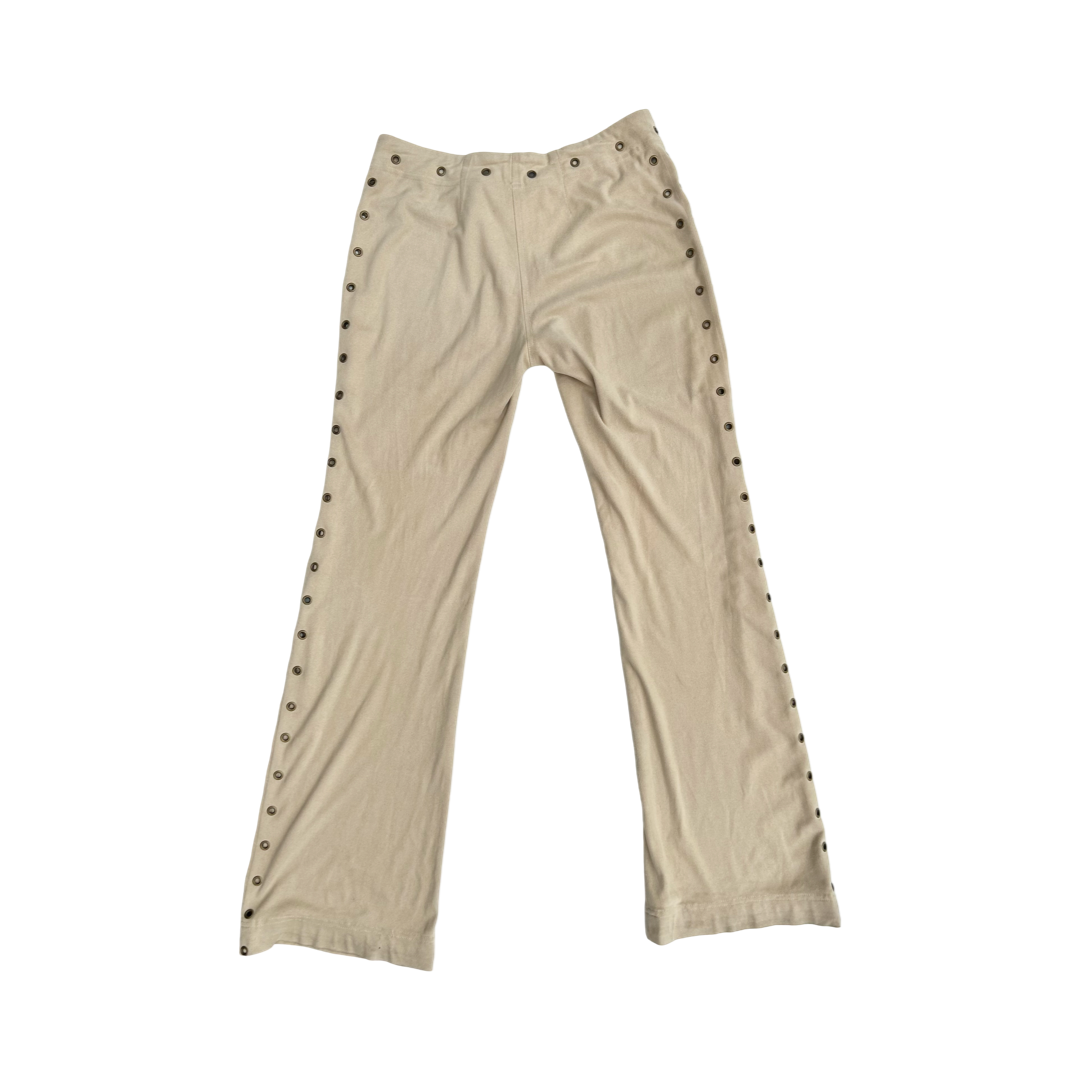 Plein Sud faux suede bootcut trousers