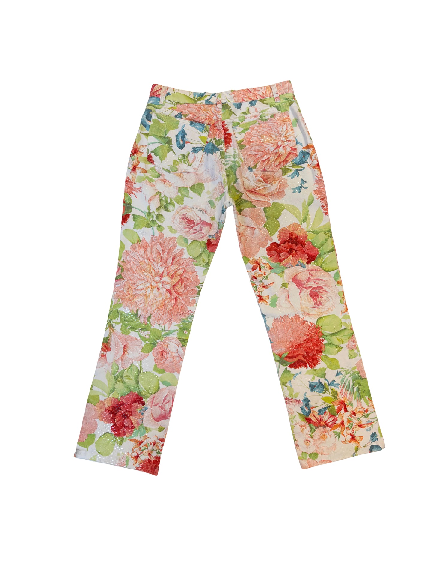 Roberto Cavalli Shiny Vintage Floral Jeans