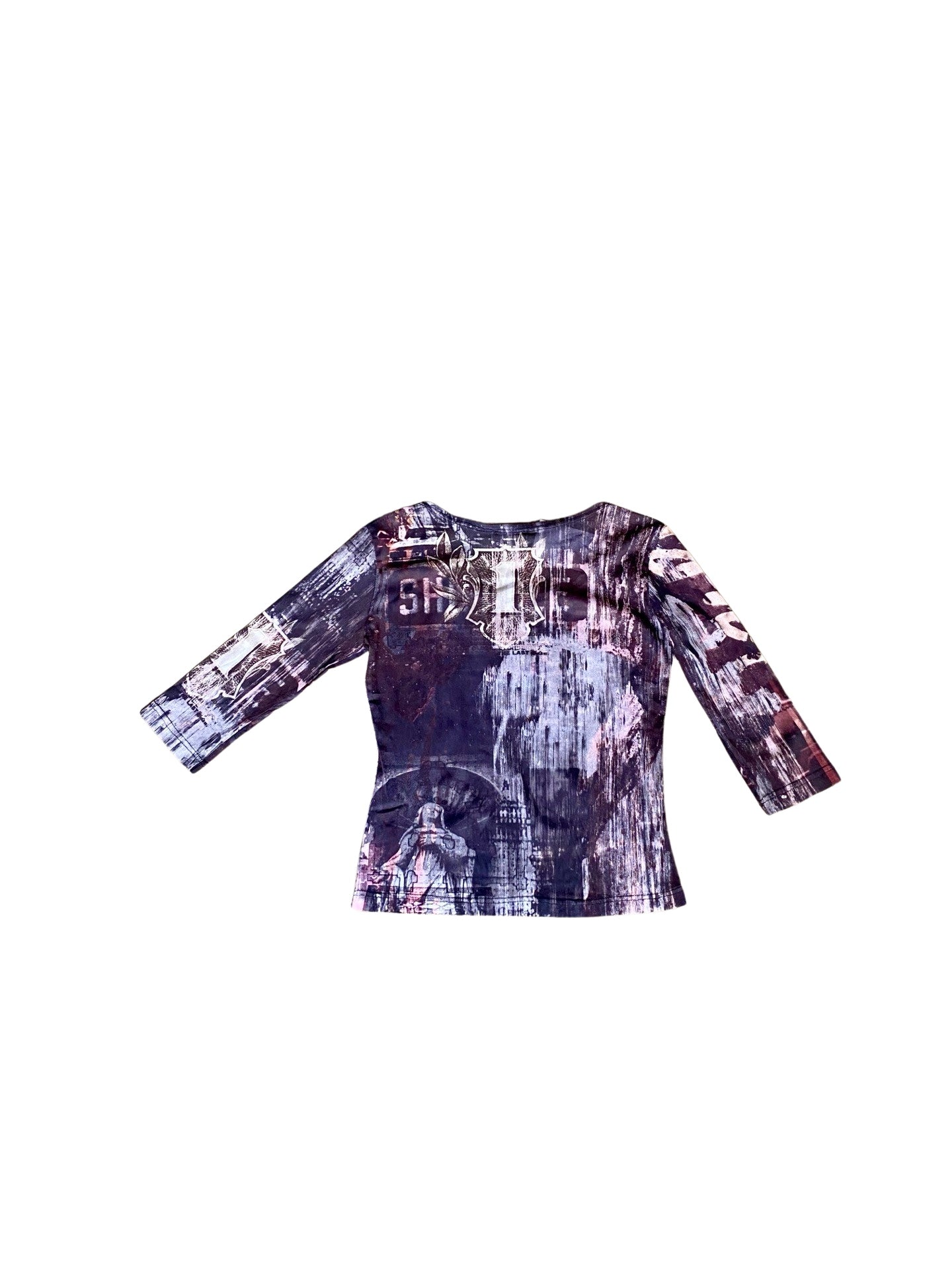 Printed Mesh Top Y2K