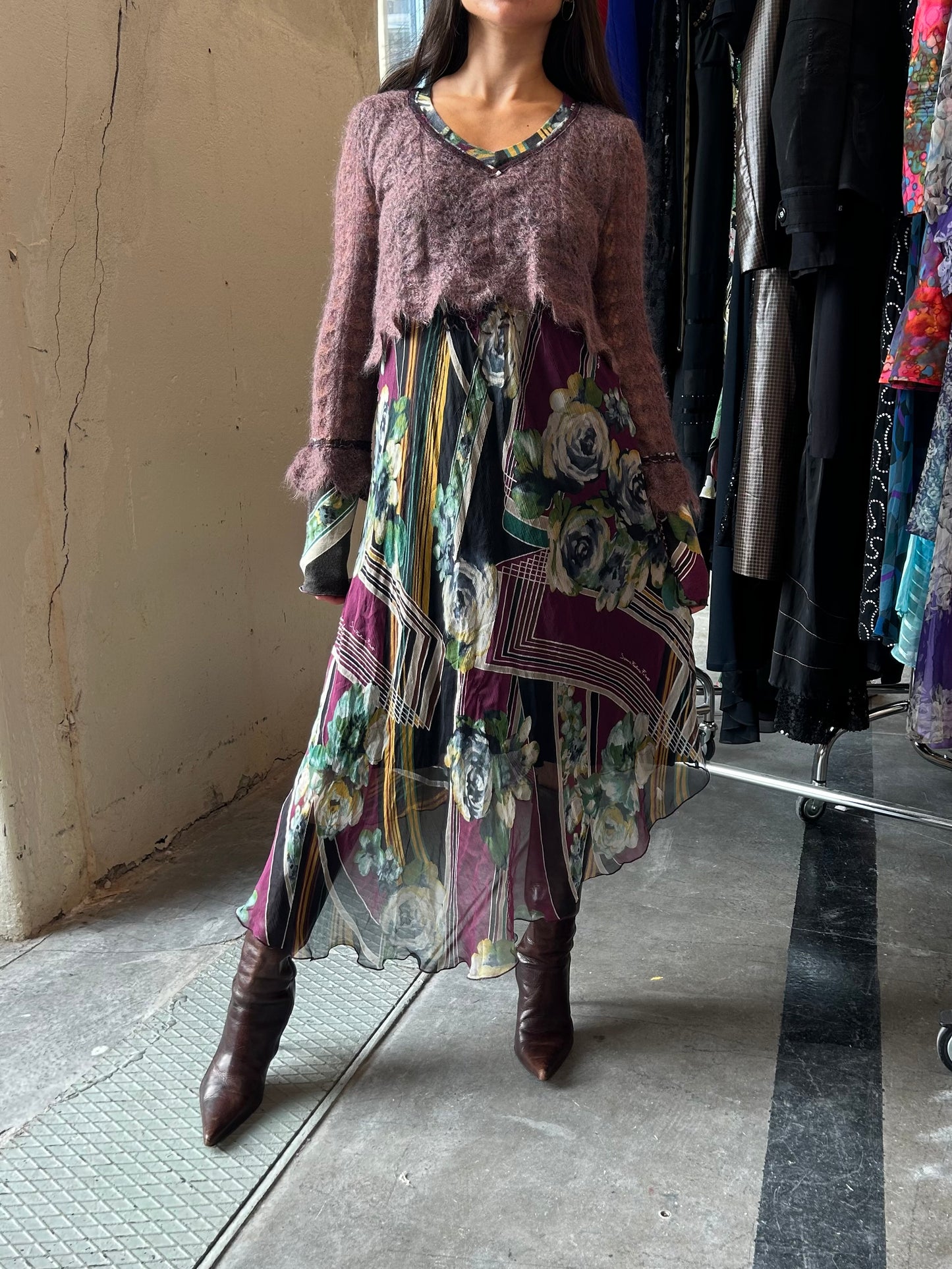 Sonia Fortuna mohair and silk mix dress