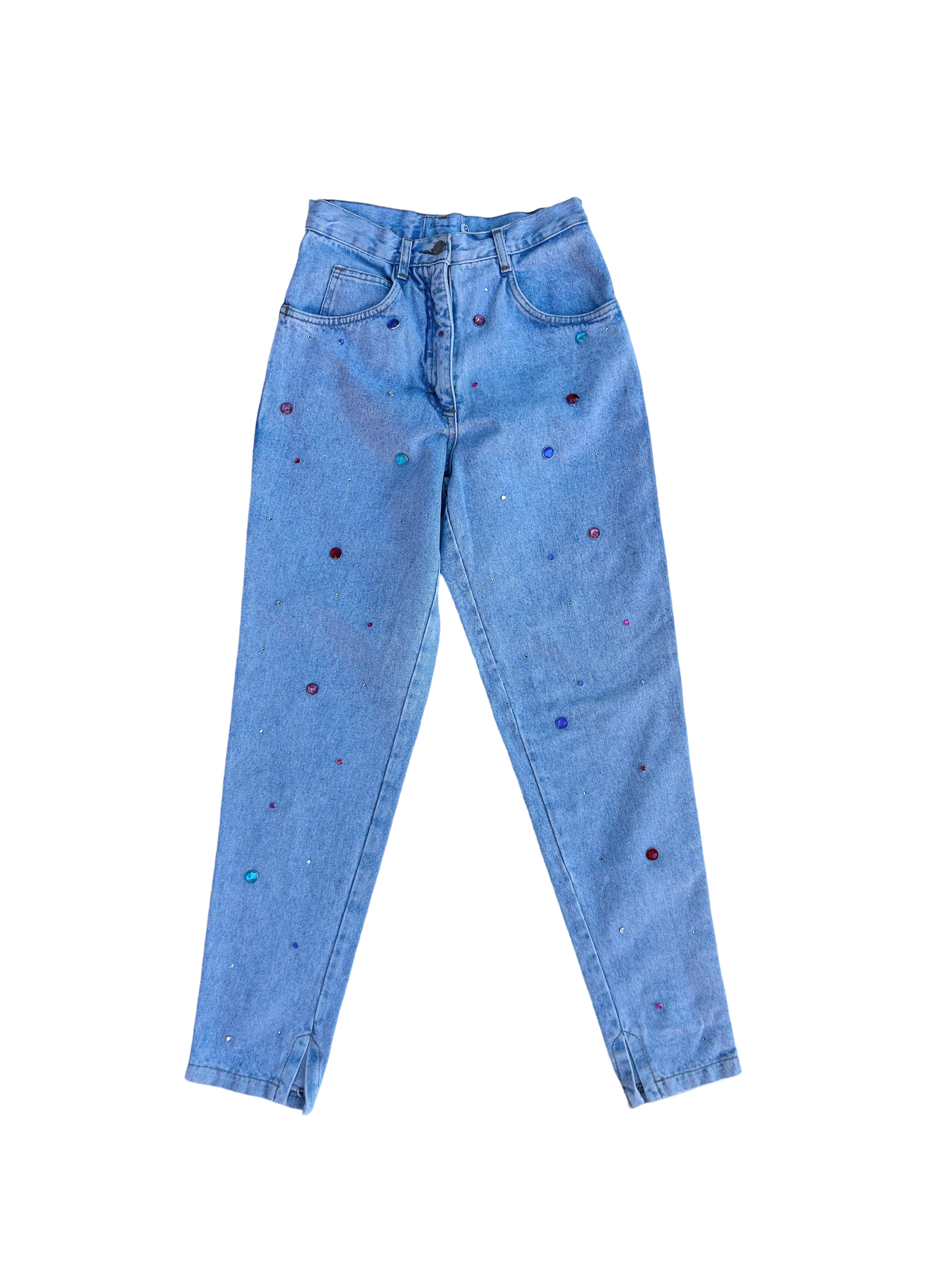 Blumarine rhinestone mom jeans