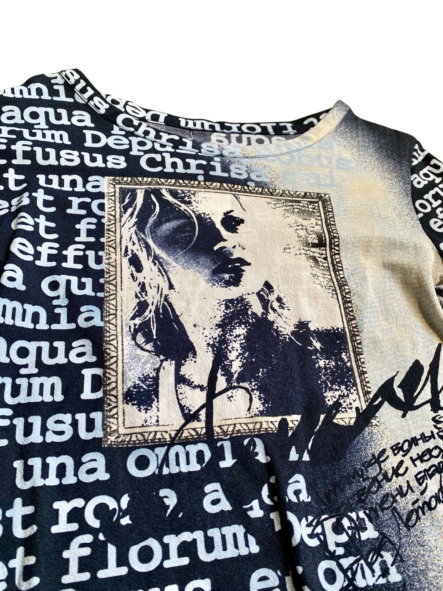 Printed Mesh Top Y2K