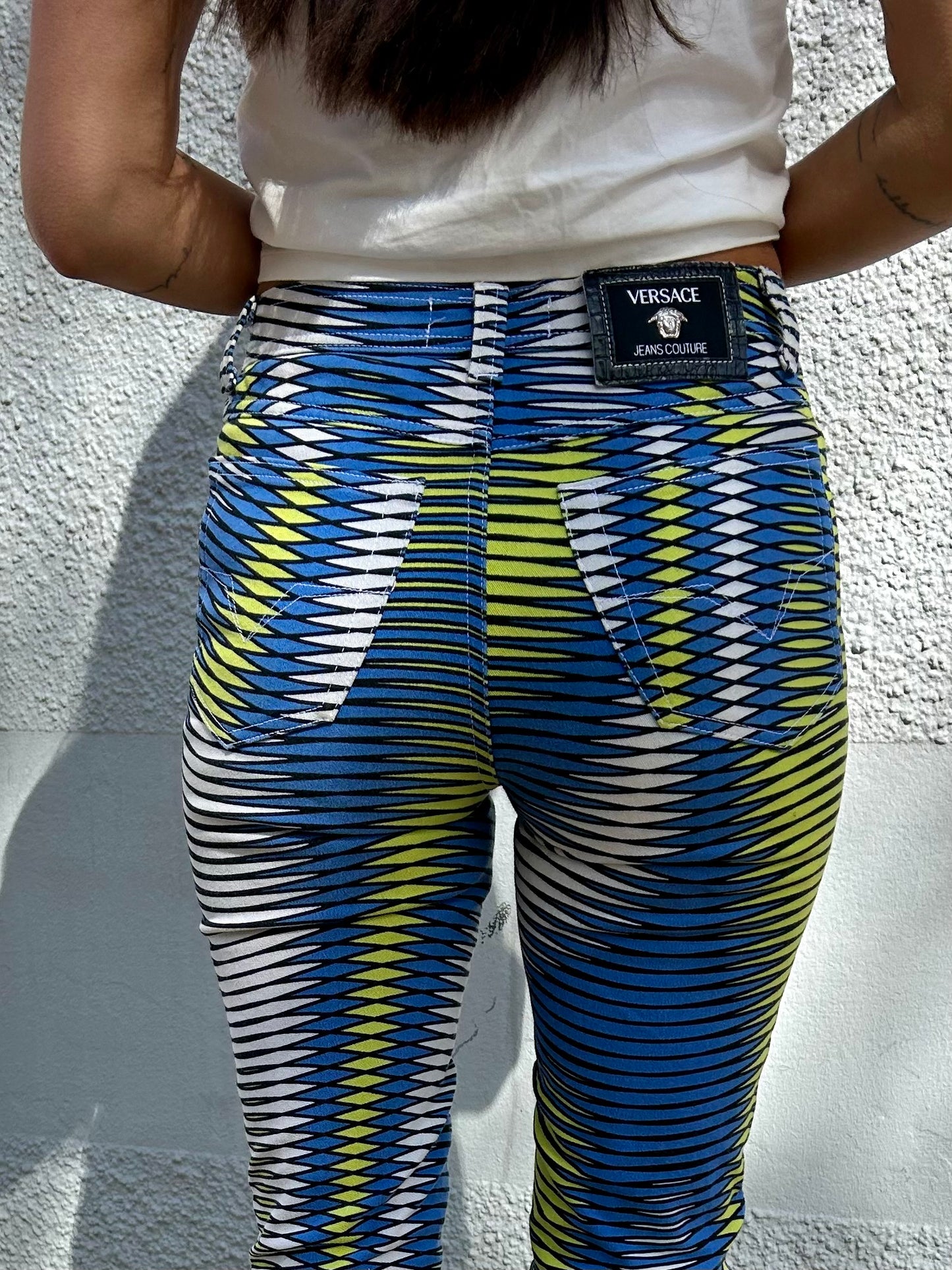 Versace Patterned Jeans Y2K
