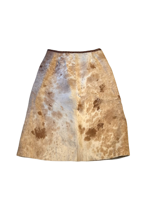 Cows skin midi skirt