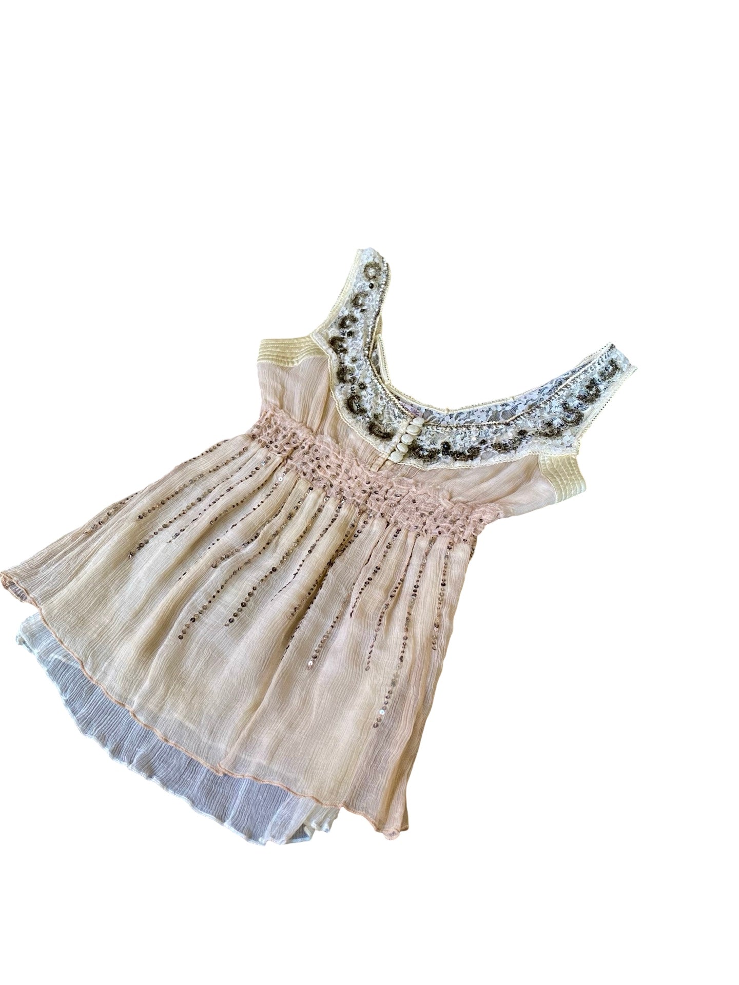 Romantic Silk and Sequin top