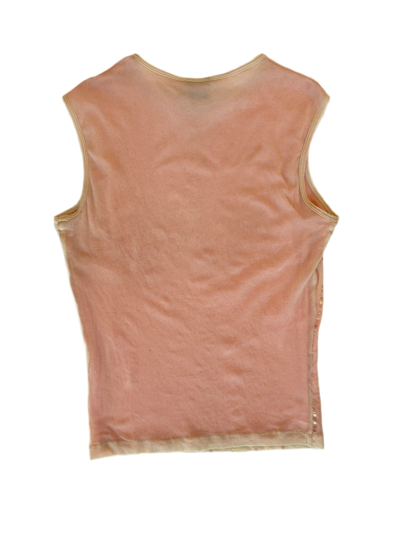 Plein Sud Blush Pink Sequin Tank Top