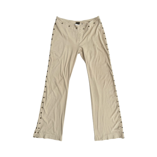 Plein Sud faux suede bootcut trousers