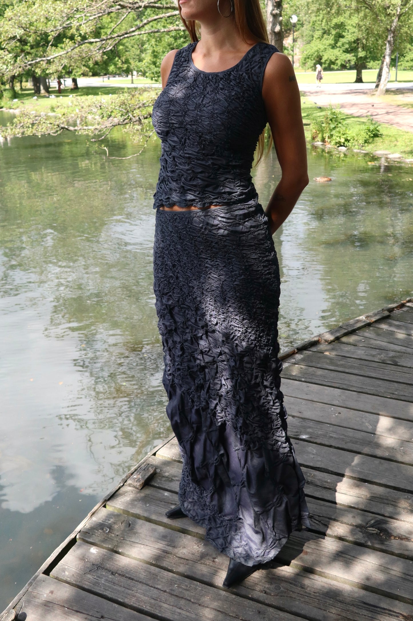 Kenzo Jeans Crinkled Set Rare Archival Y2K