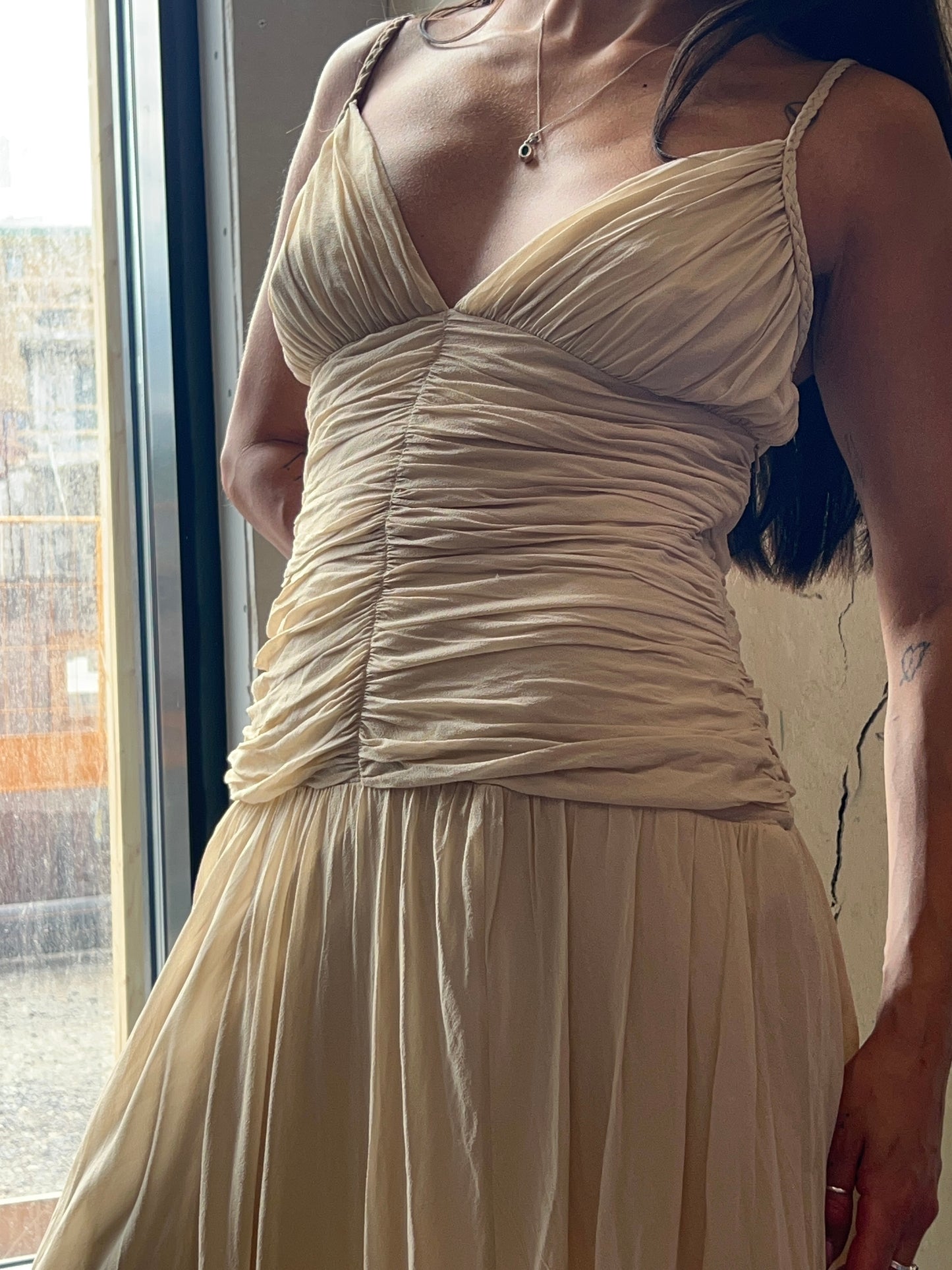 Draped Silk Dress 90’s
